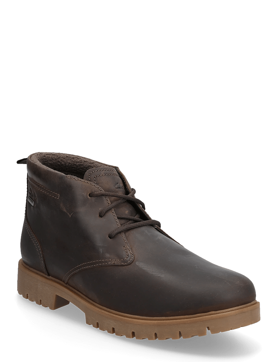 Clarks - Berhill MidGTX G - laced boots - tan leather - 0