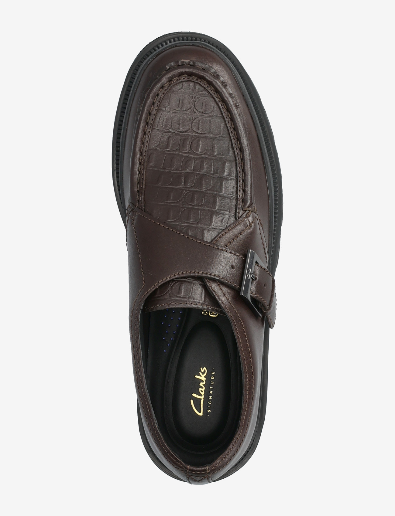 Clarks - Badell Monk G - monks/med spænde - brown croc lea - 3