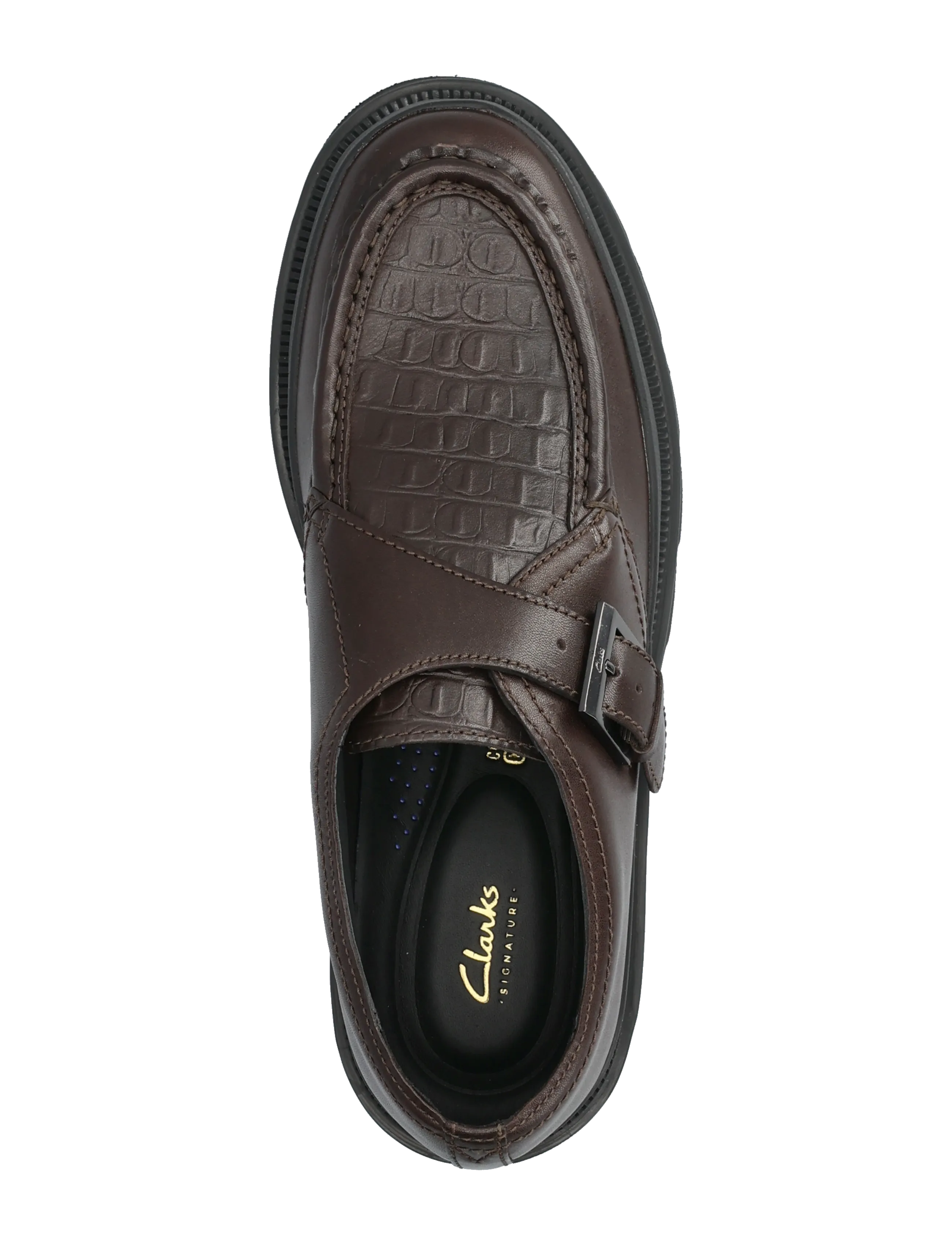 Clarks - Badell Monk G - rihmaga kingad - brown croc lea - 3