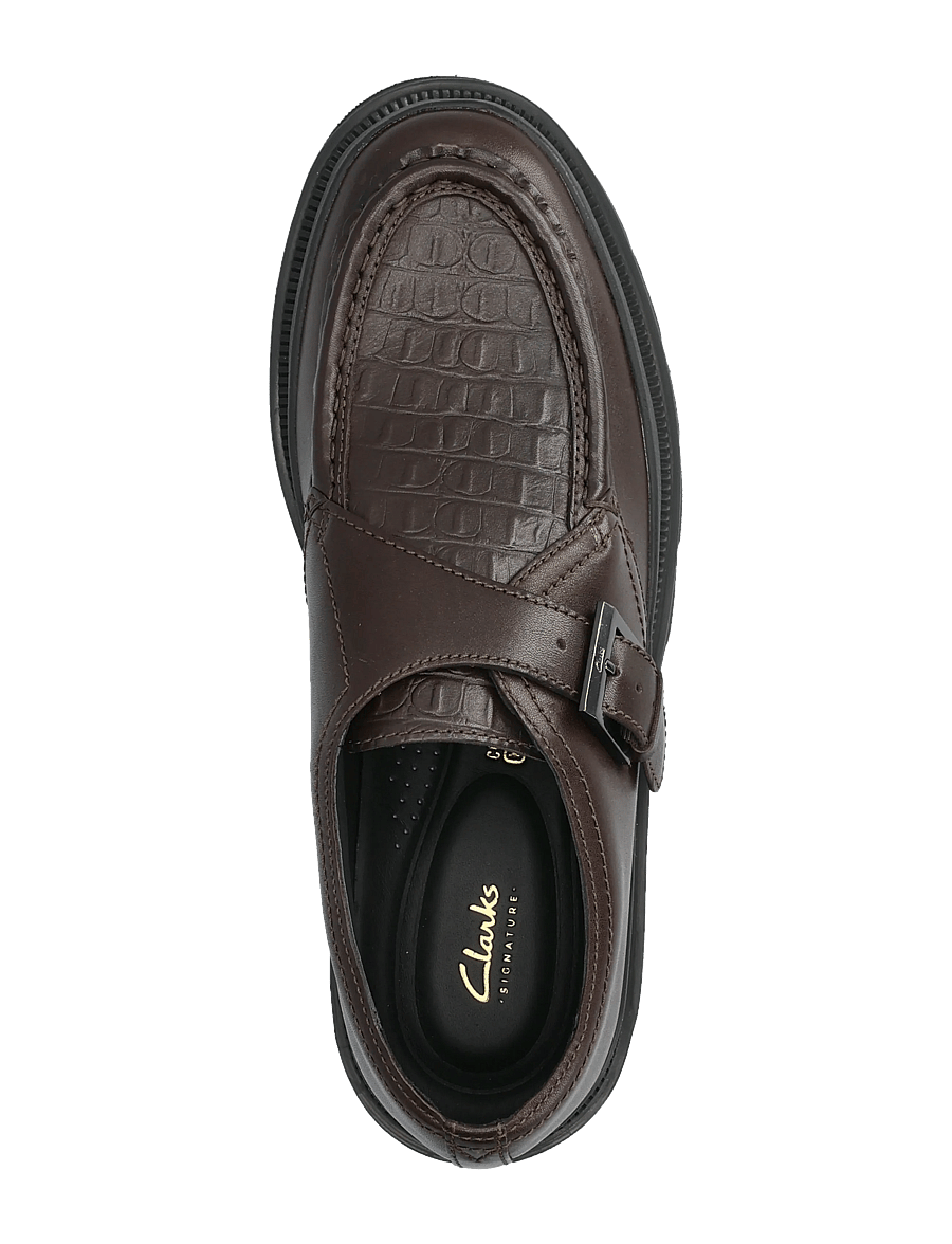 Clarks - Badell Monk G - monks - brown croc lea - 3