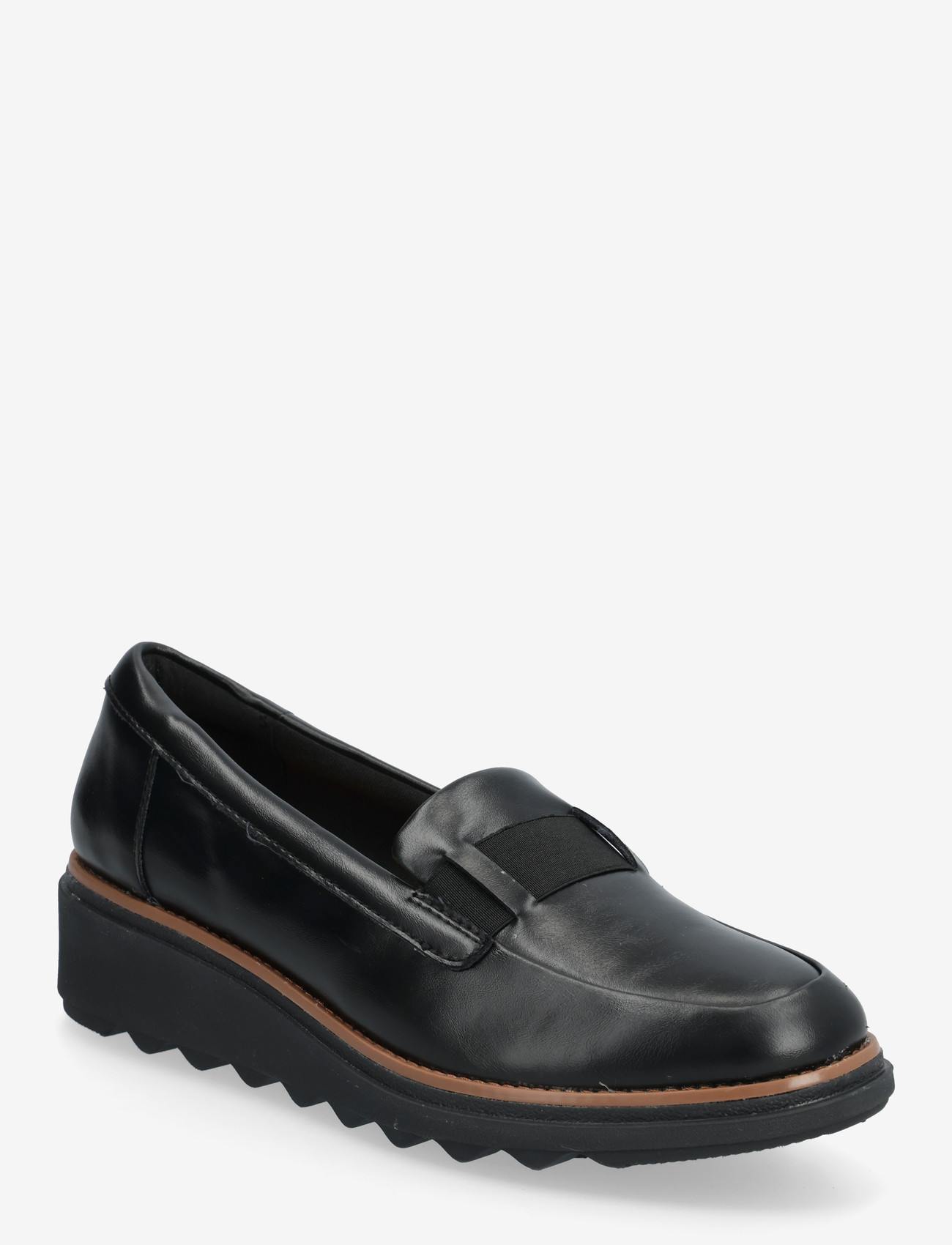 Clarks - Sharon Pace D - augstpapēžu loafer stila apavi - black leather - 0