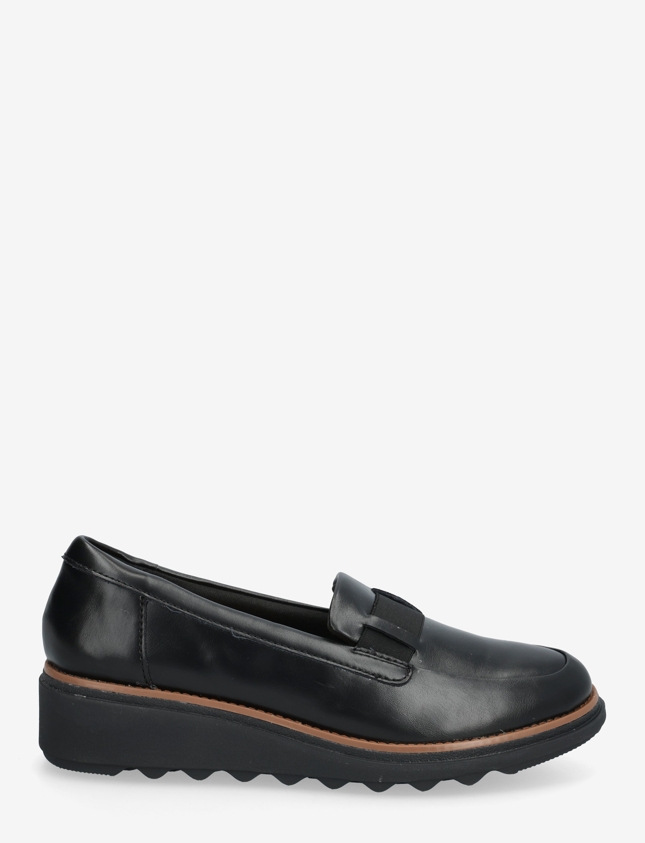 Clarks - Sharon Pace D - augstpapēžu loafer stila apavi - black leather - 1