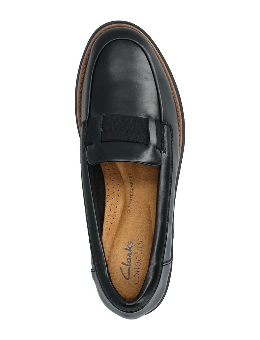 Clarks - Sharon Pace D - loafers - black leather - 3