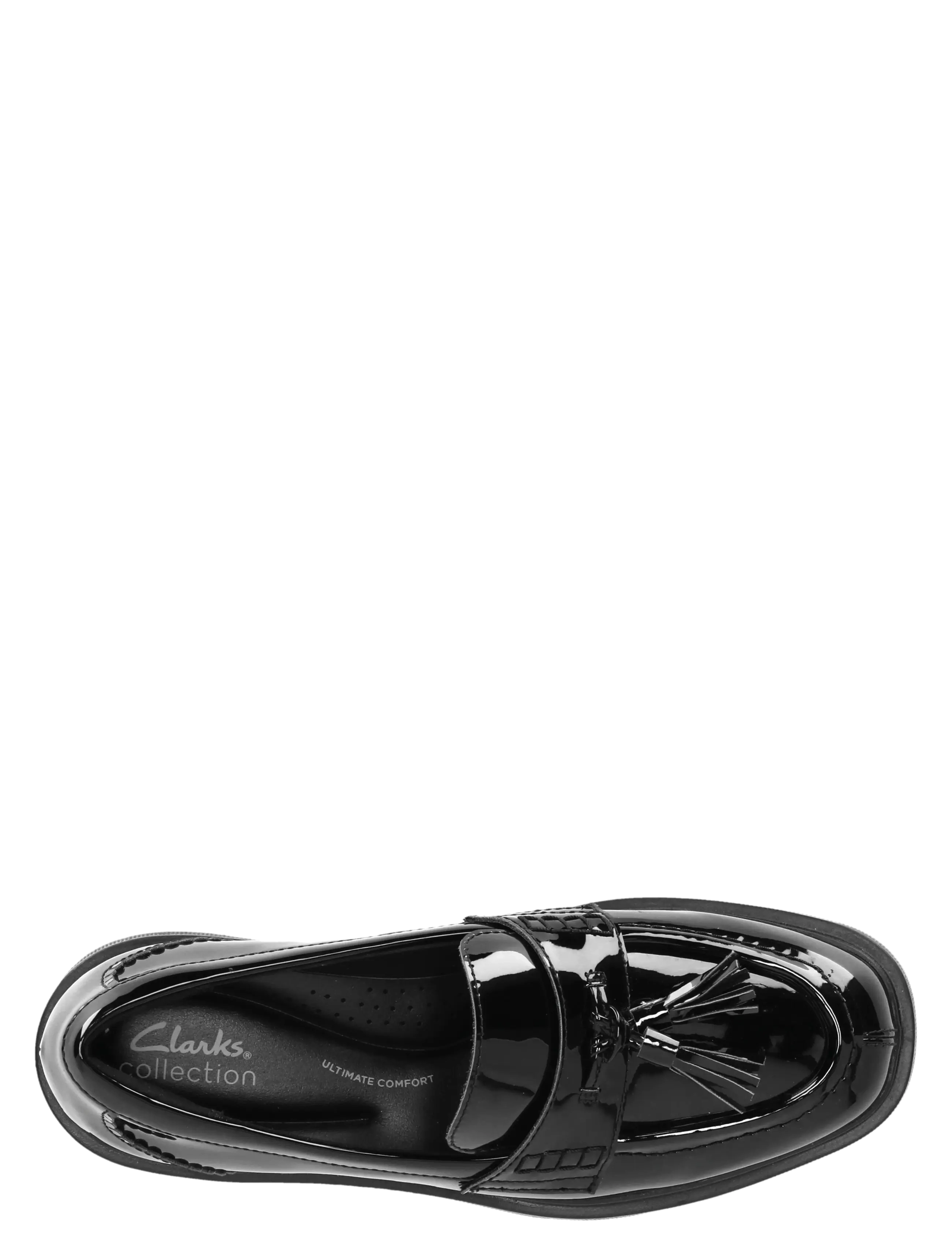 Clarks - Lauryl Tassel D - fashion trends - black pat - 1