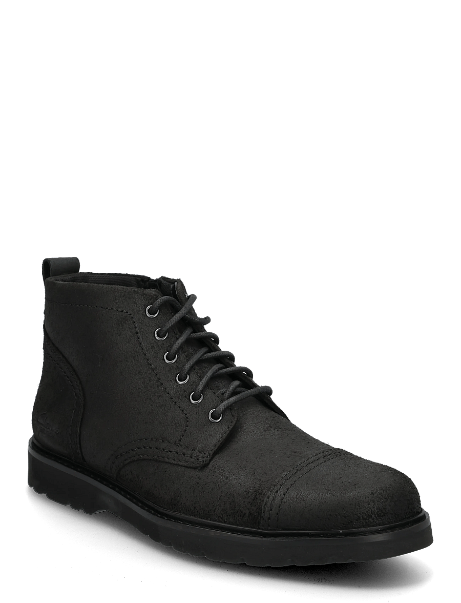 Clarks - Weltridge Zip G - desert boots - black leather - 0