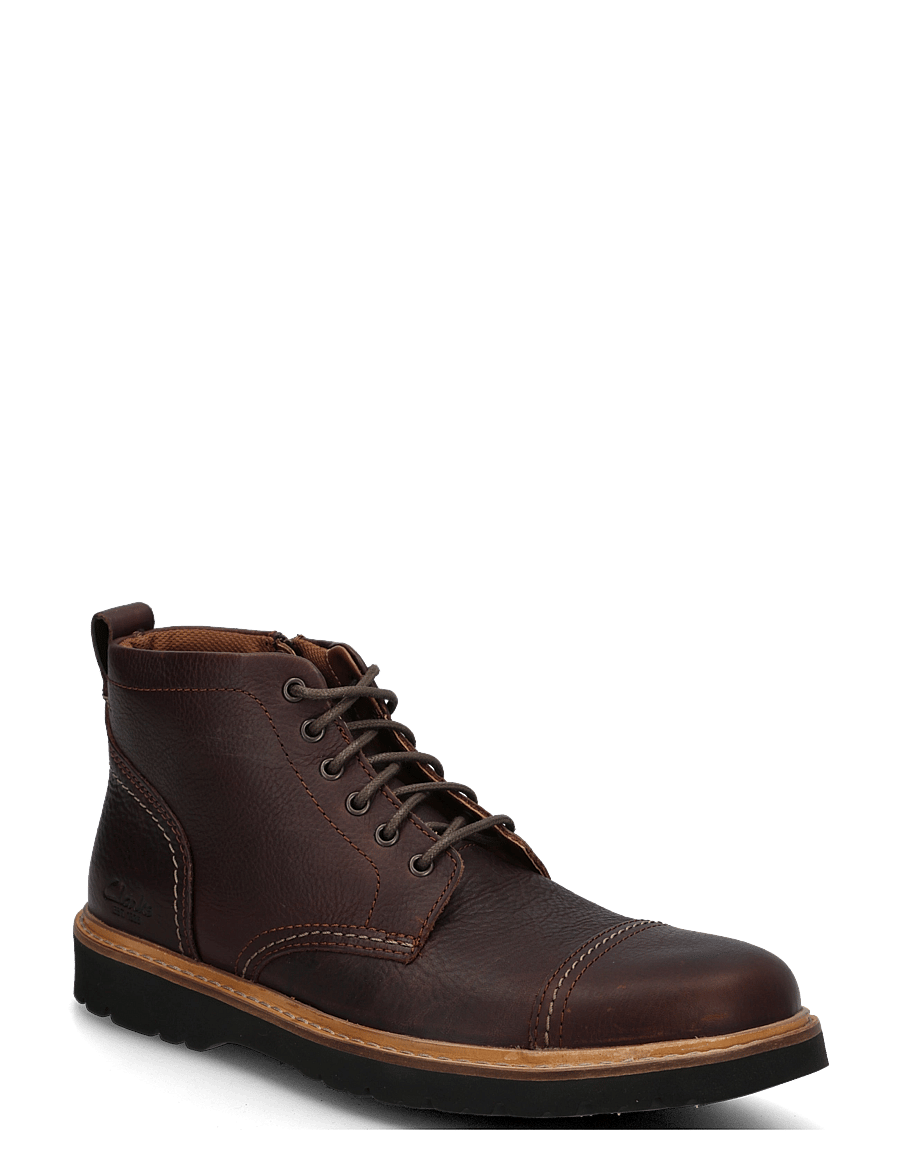Clarks - Weltridge Zip G - kõrbesaapad - dark brown lea - 0