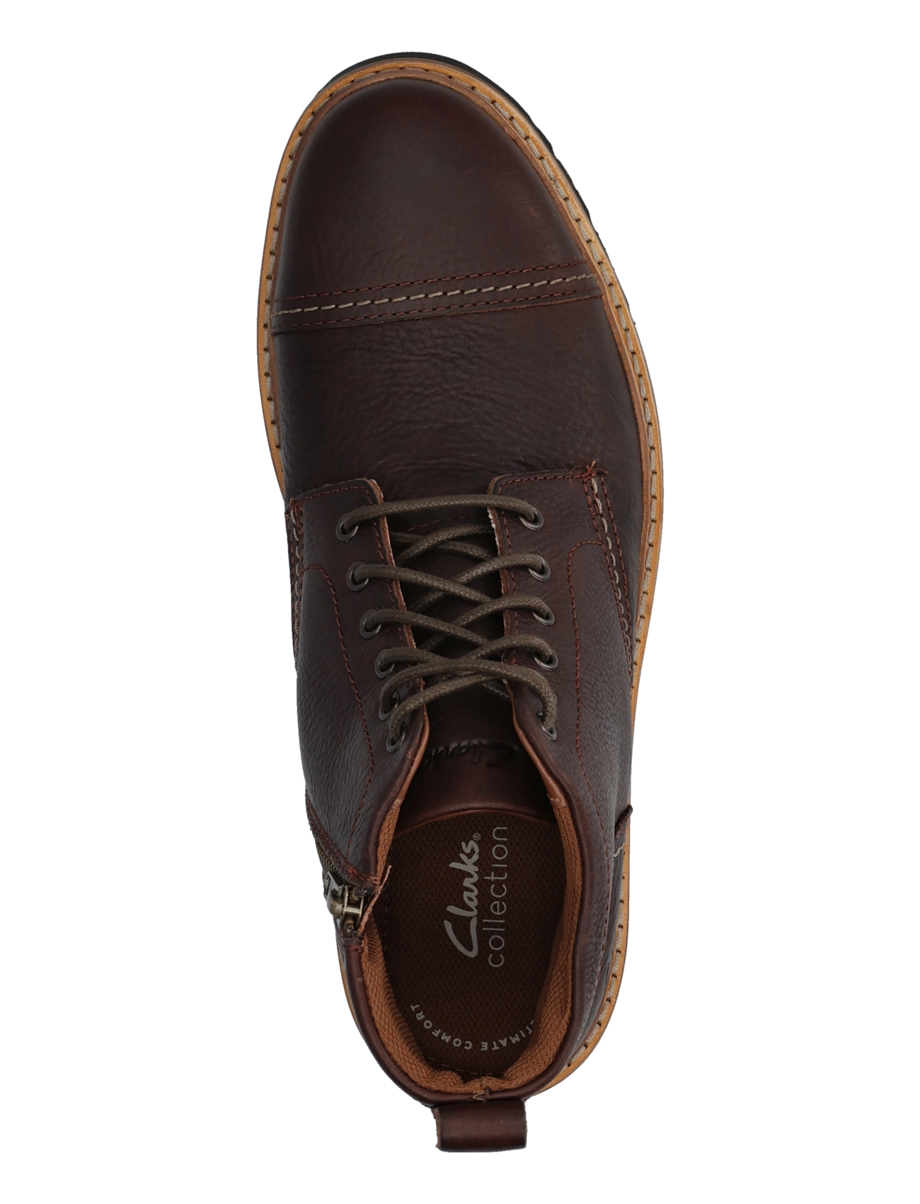 Clarks - Weltridge Zip G - kõrbesaapad - dark brown lea - 3