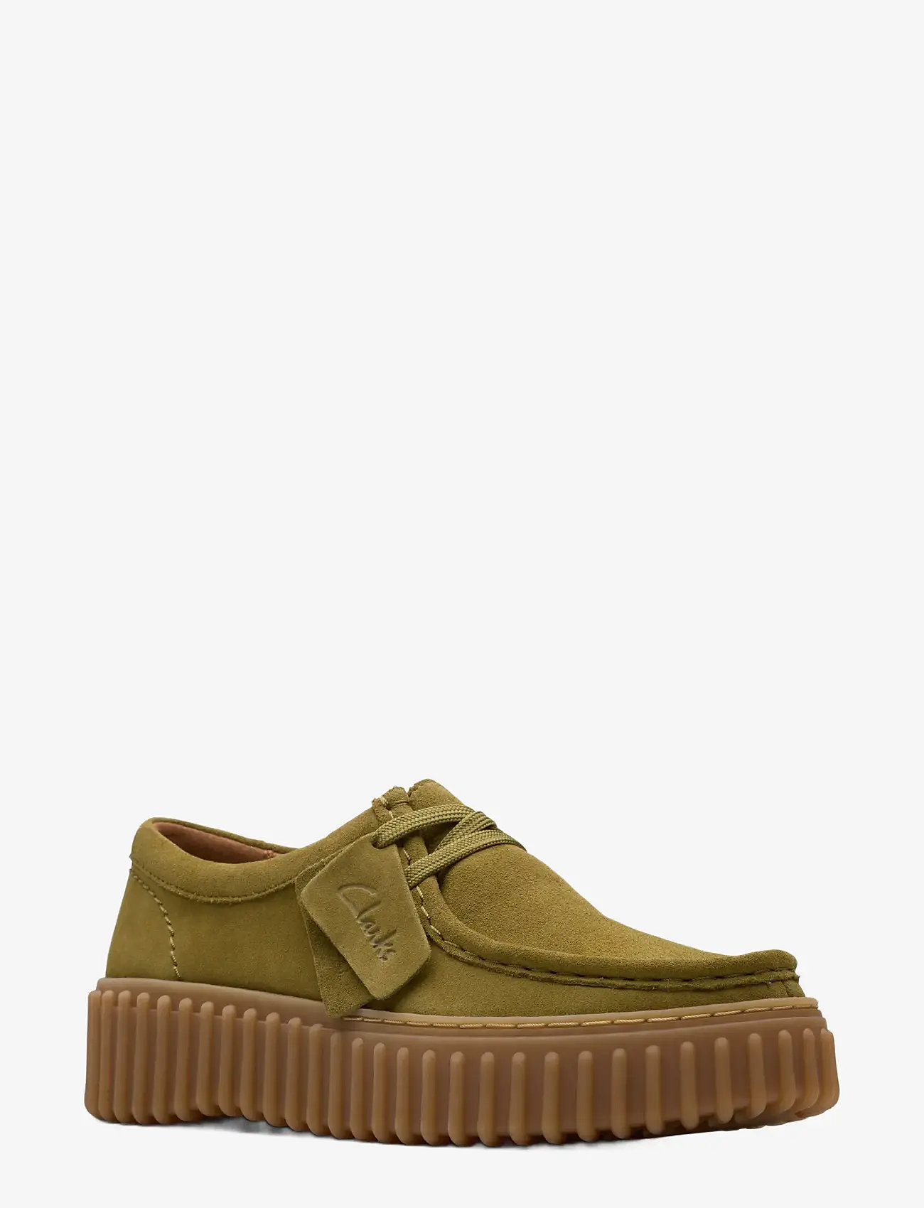 Clarks - Torhill Bee D - kvinnor - olive suede - 0
