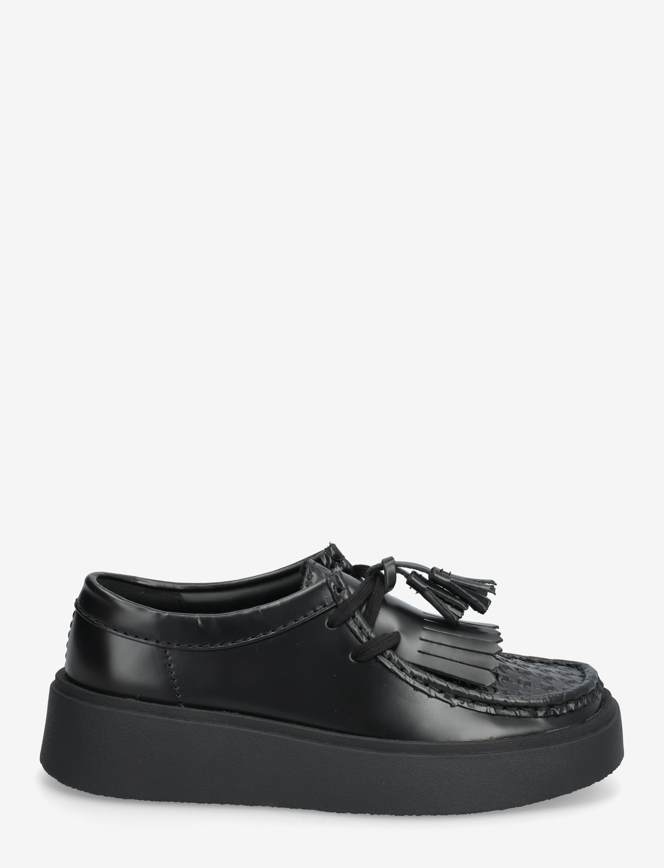 Clarks - Torview D - loafers med klack - black leather - 1