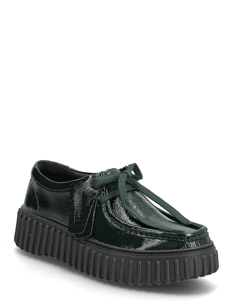 Clarks - Torhill Bee D - green patent - 0