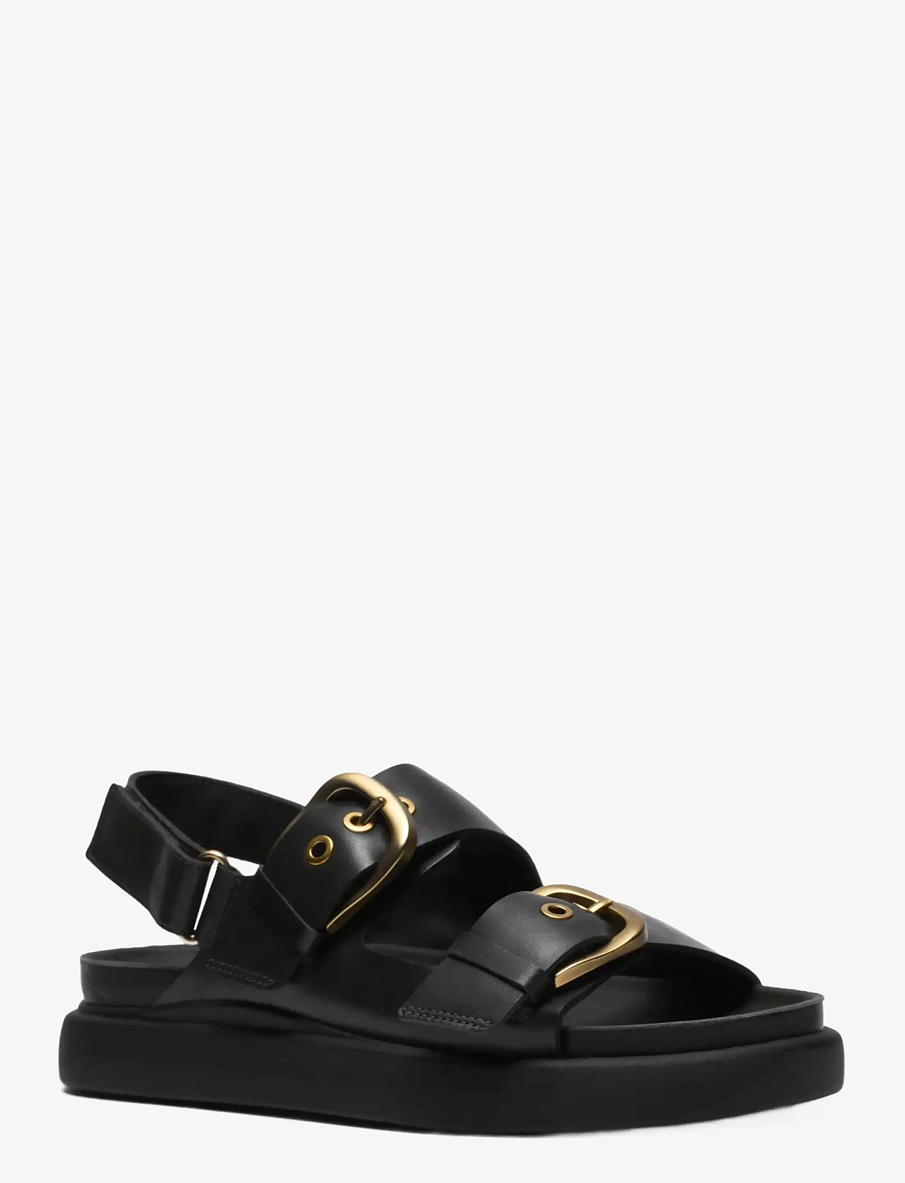 Clarks - Aristella Bay D - flat sandals - black leather - 0