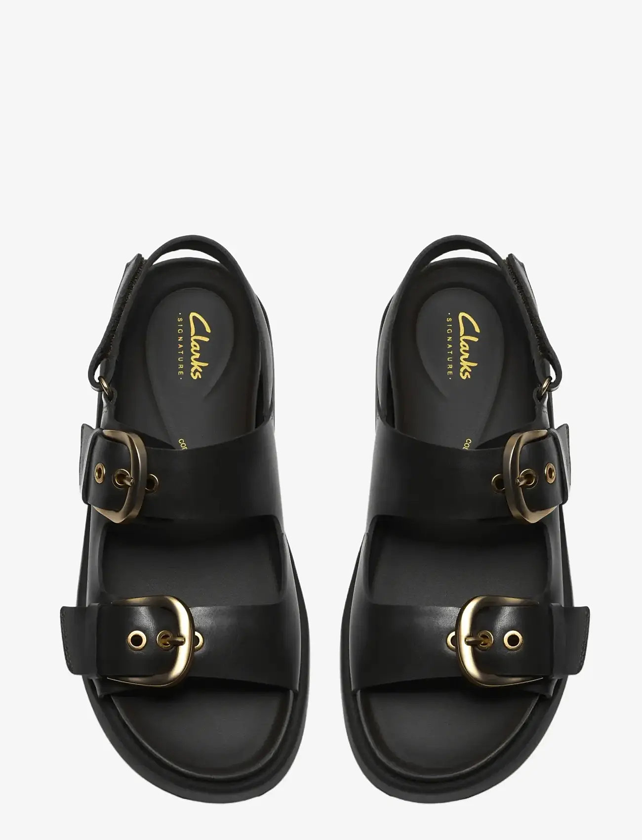 Clarks - Aristella Bay D - flat sandals - black leather - 3