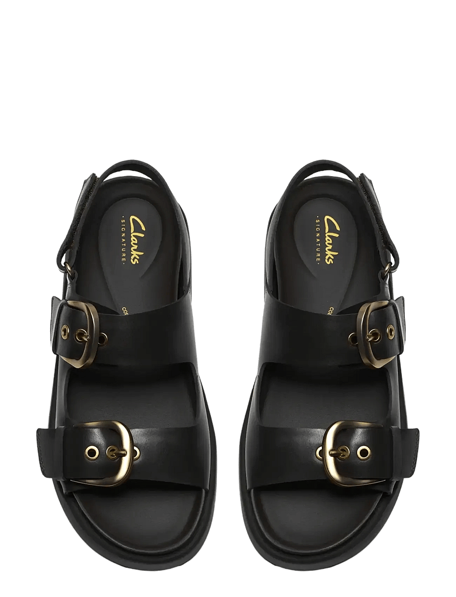 Clarks - Aristella Bay D - flache sandalen - black leather - 3