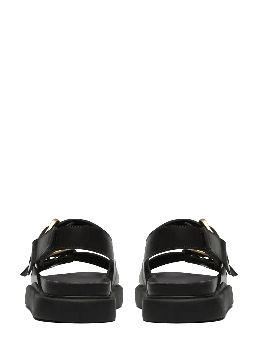 Clarks - Aristella Bay D - flache sandalen - black leather - 4