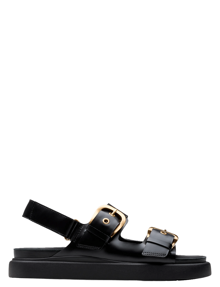 Clarks - Aristella Bay D - flache sandalen - black leather - 5