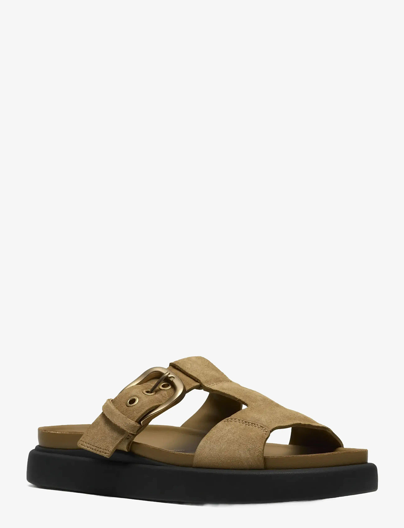 Clarks - Aristella West D - flade sandaler - warm sand suede - 0