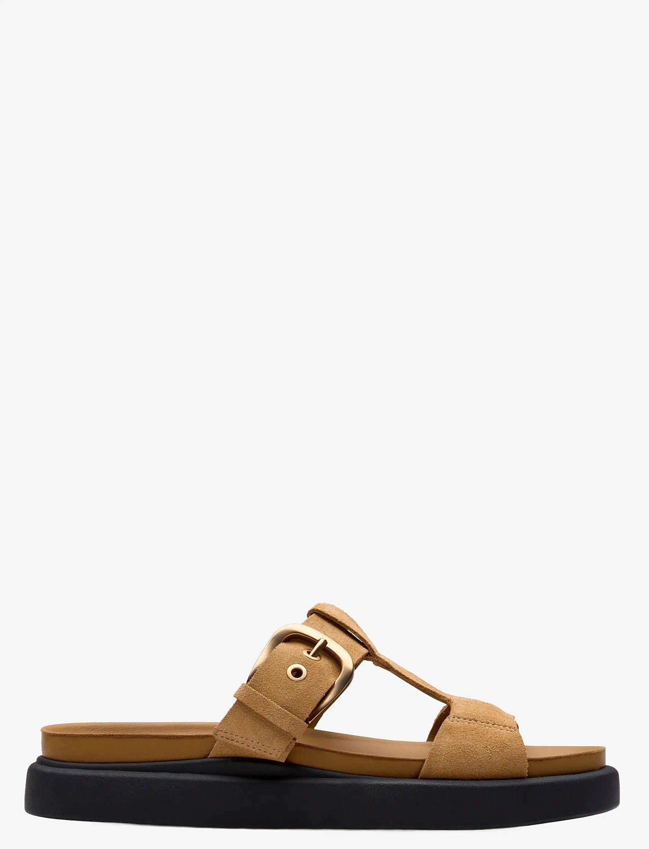 Clarks - Aristella West D - flade sandaler - warm sand suede - 2