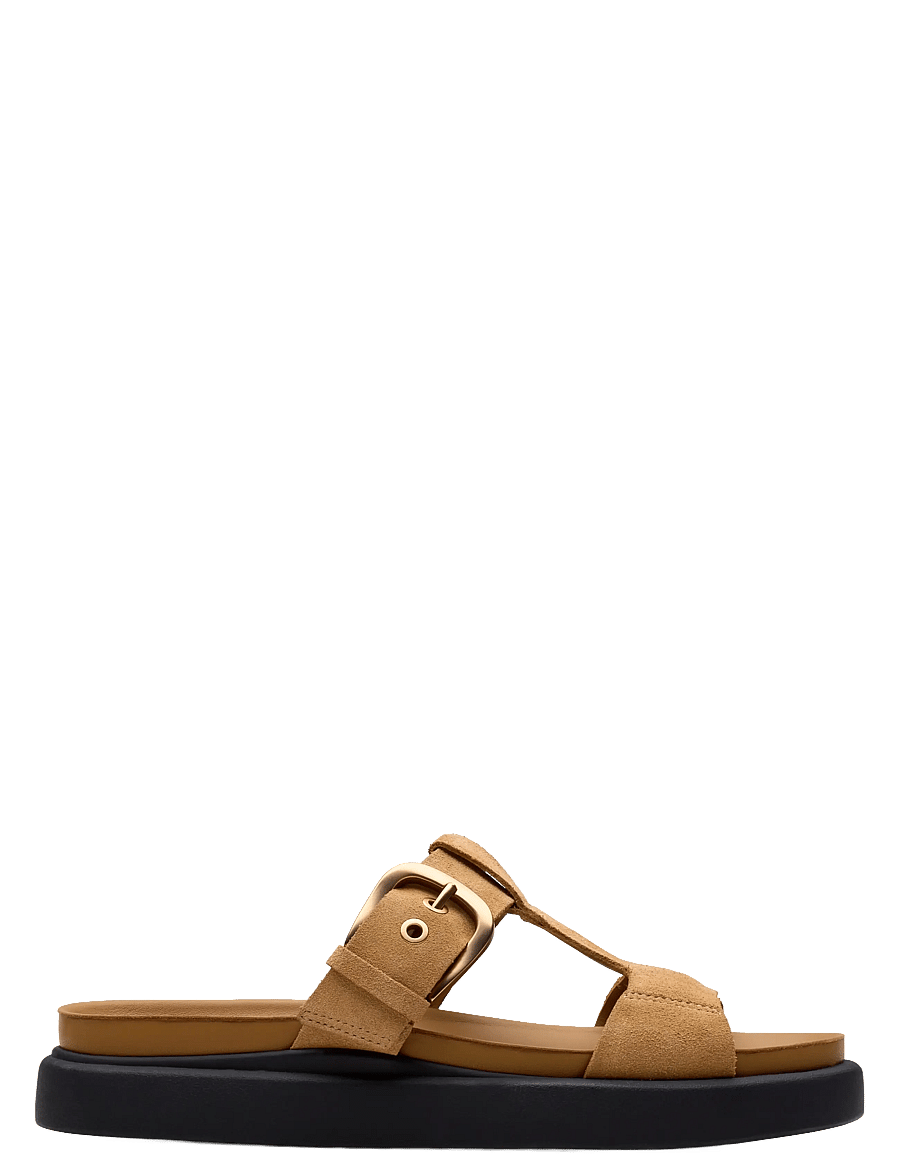 Clarks - Aristella West D - flache sandalen - warm sand suede - 2