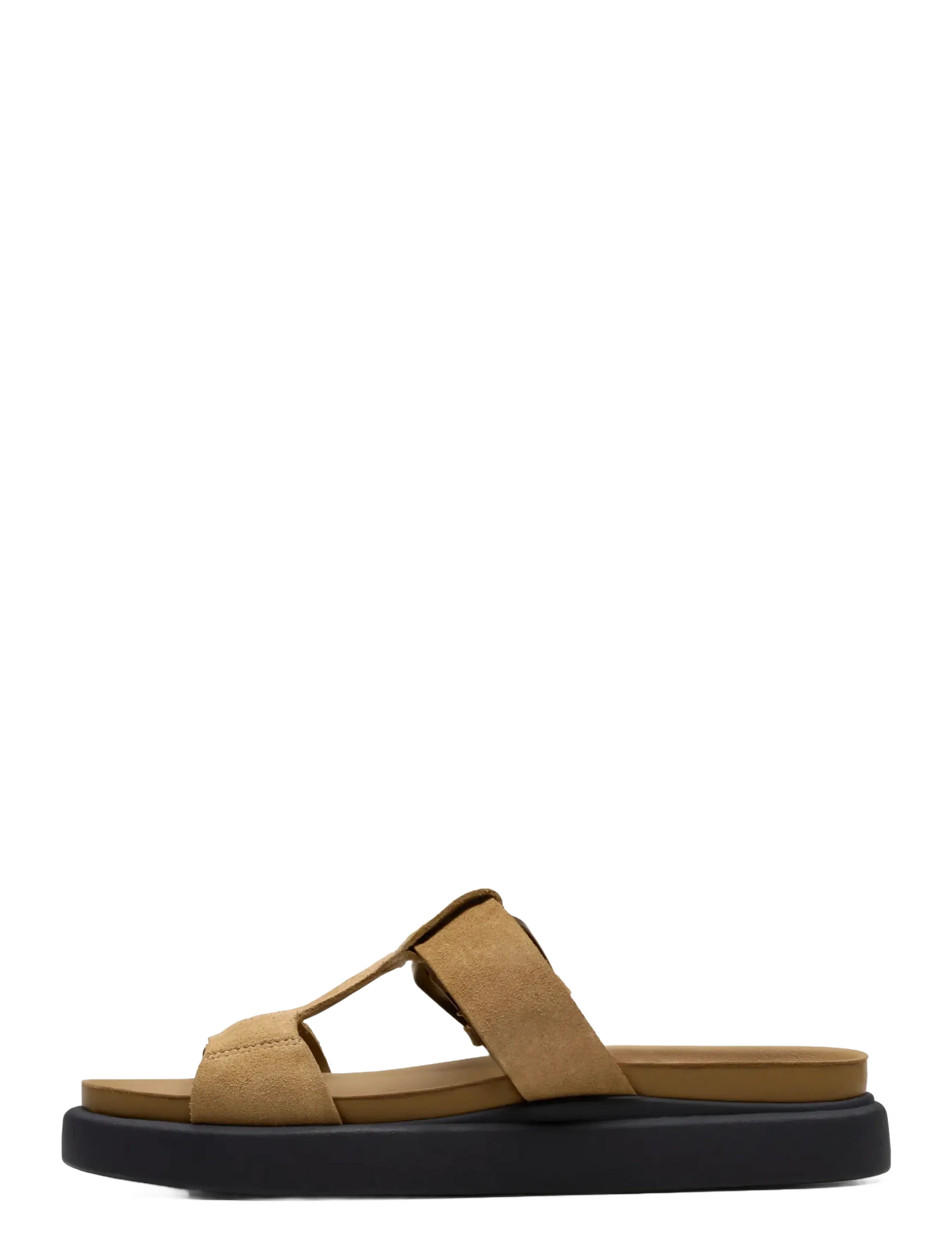 Clarks - Aristella West D - flade sandaler - warm sand suede - 3