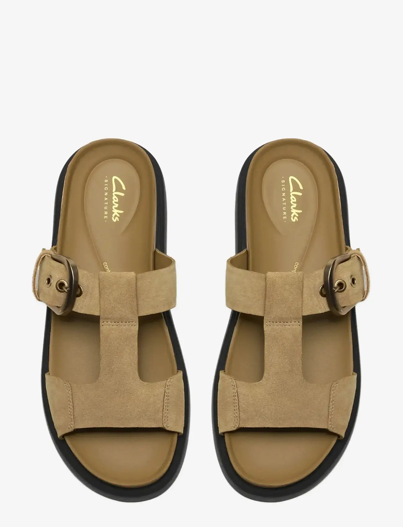 Clarks - Aristella West D - flade sandaler - warm sand suede - 5