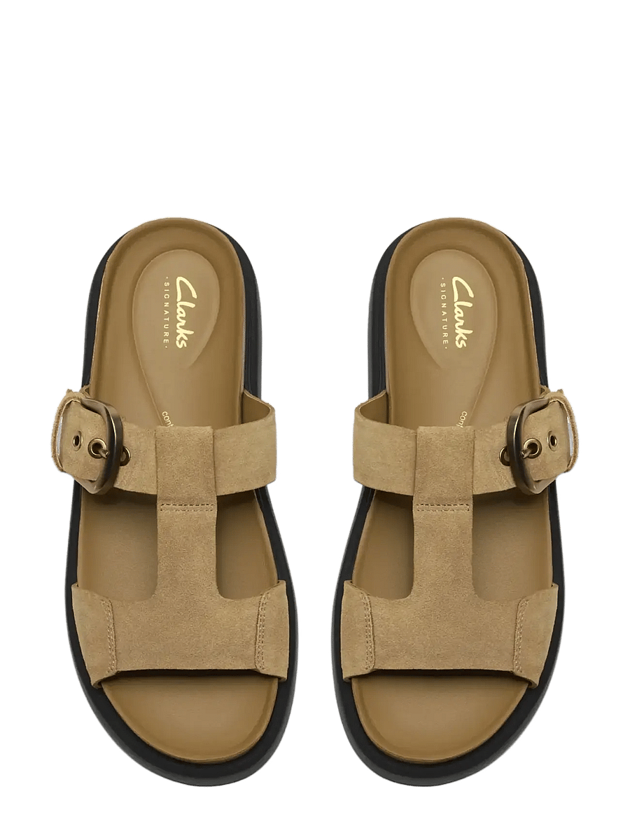 Clarks - Aristella West D - flache sandalen - warm sand suede - 5