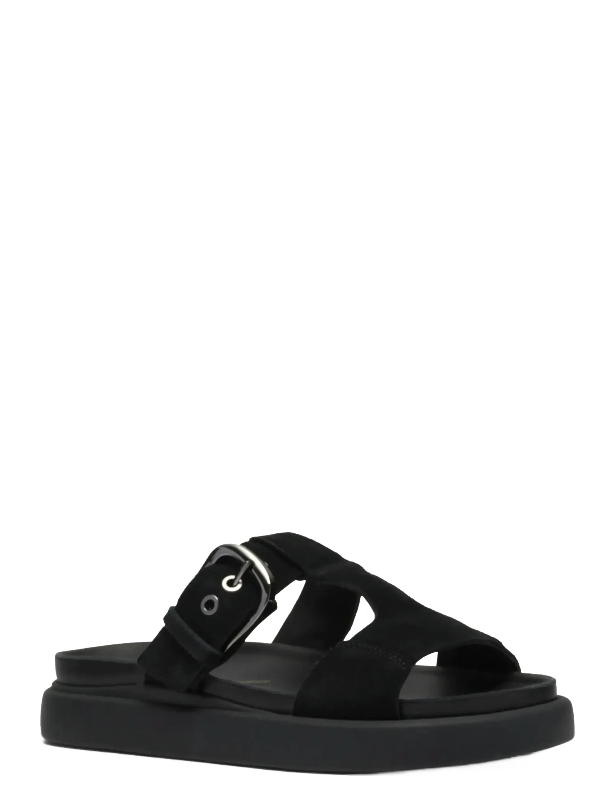 Clarks Aristella West D, 39.5, Sandals, Schwarz - Flat Frauen