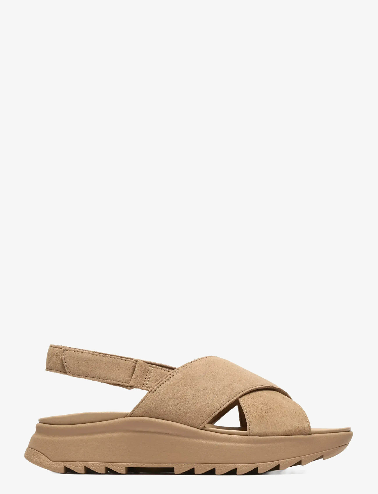 Clarks - DashLite Wish D - platvorm sandaalid - beige suede - 0