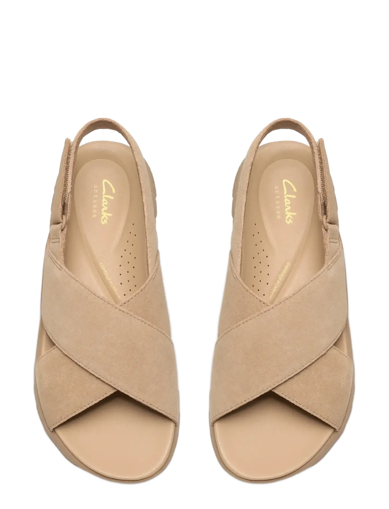 Clarks - DashLite Wish D - plateau-sandalen - beige suede - 1