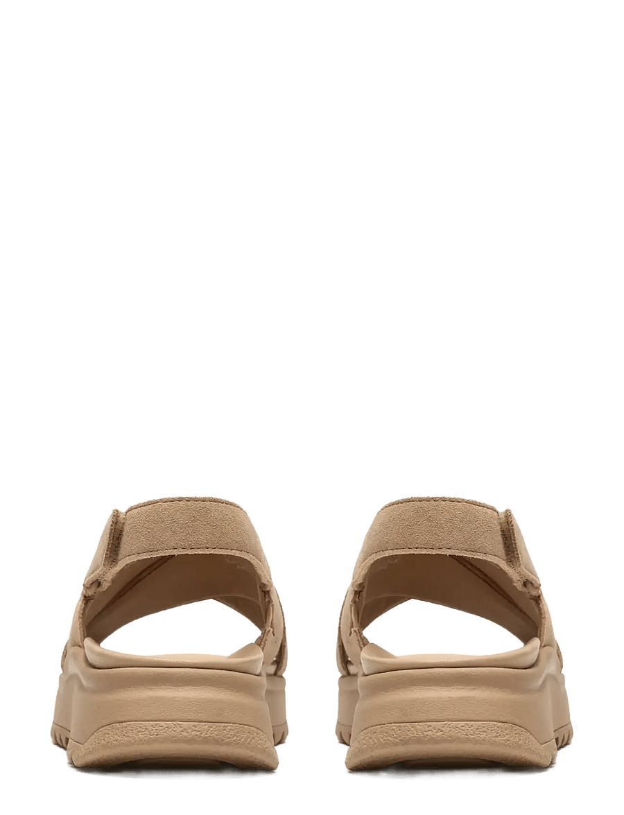 Clarks - DashLite Wish D - platvorm-sandaalid - beige suede - 2