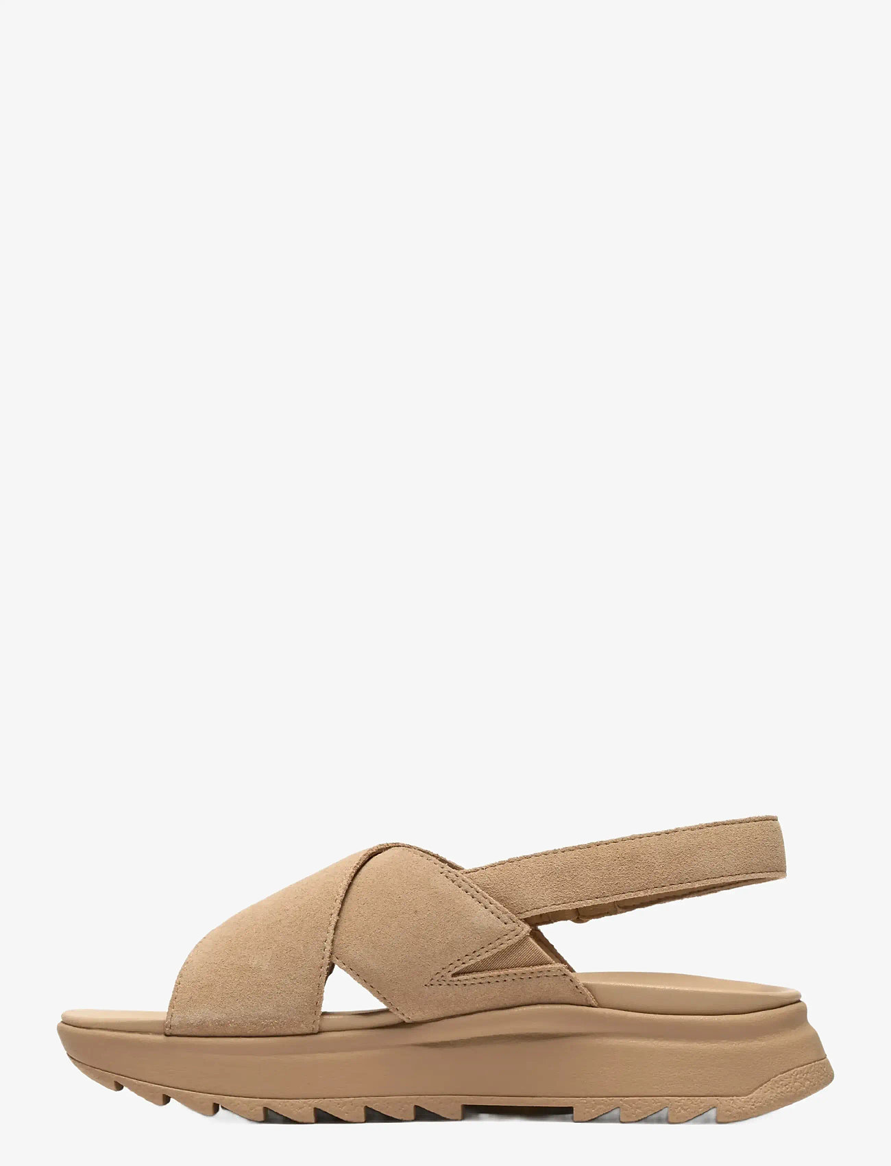 Clarks - DashLite Wish D - platvorm sandaalid - beige suede - 3