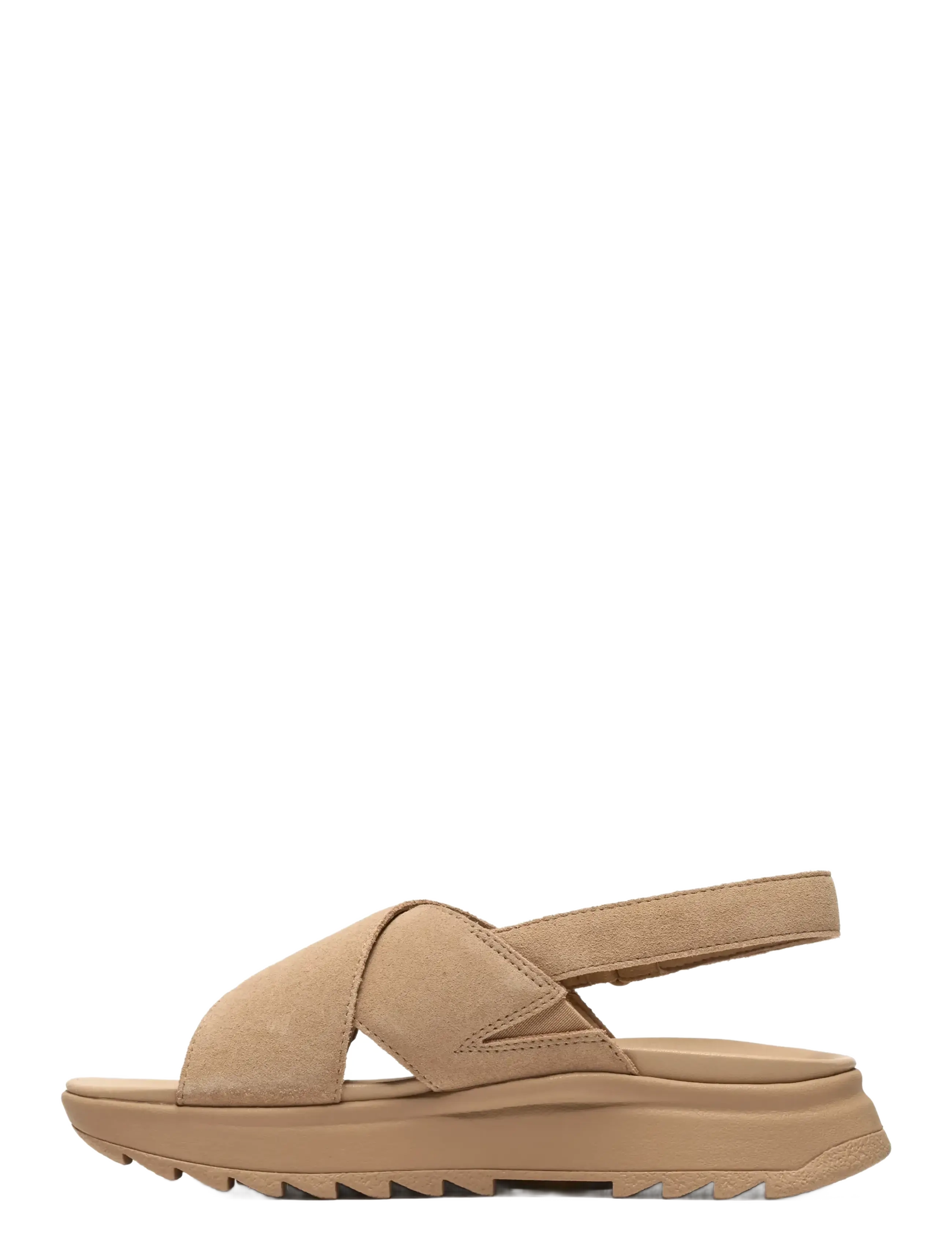 Clarks - DashLite Wish D - plateau-sandalen - beige suede - 3