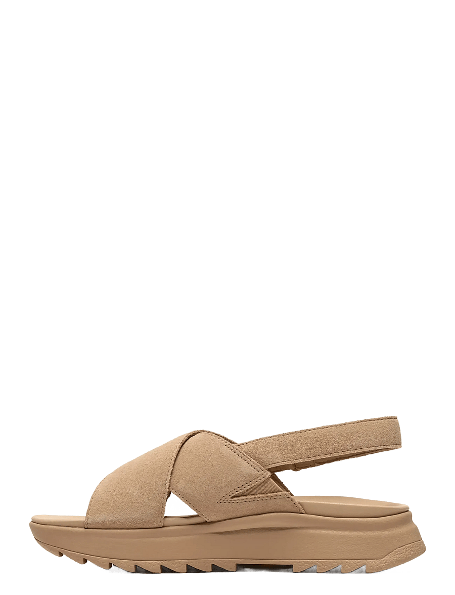 Clarks - DashLite Wish D - platvorm-sandaalid - beige suede - 3