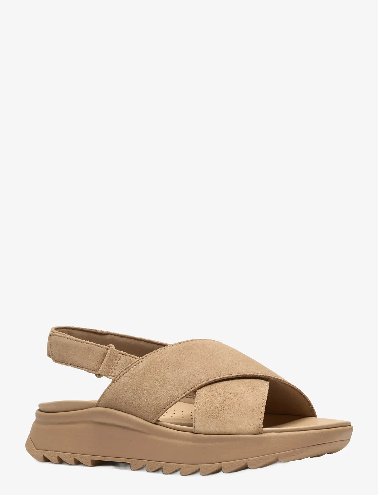 Clarks - DashLite Wish D - platvorm sandaalid - beige suede - 5