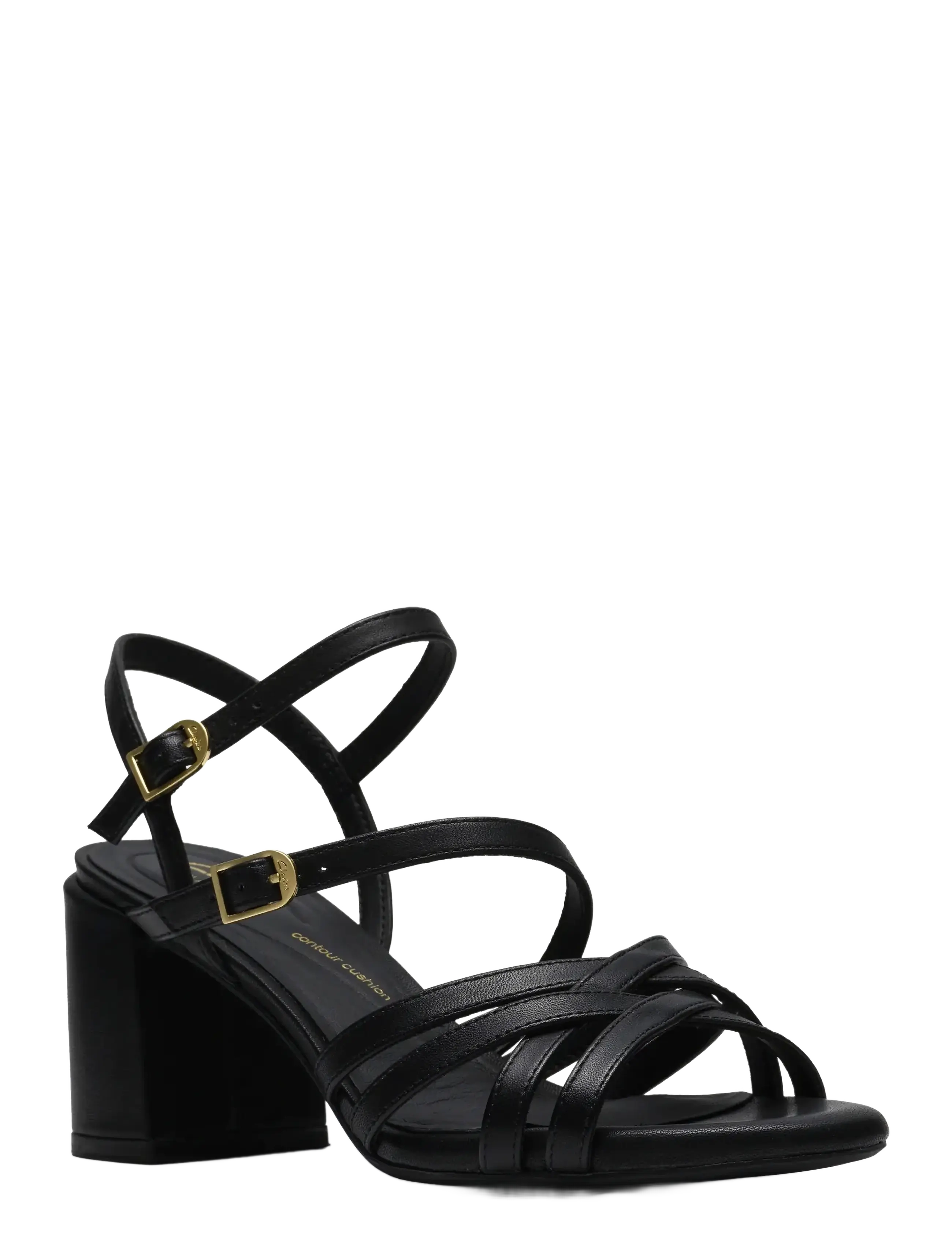 Clarks Ezoria Strap D - Sandales - BLACK LEATHER / black