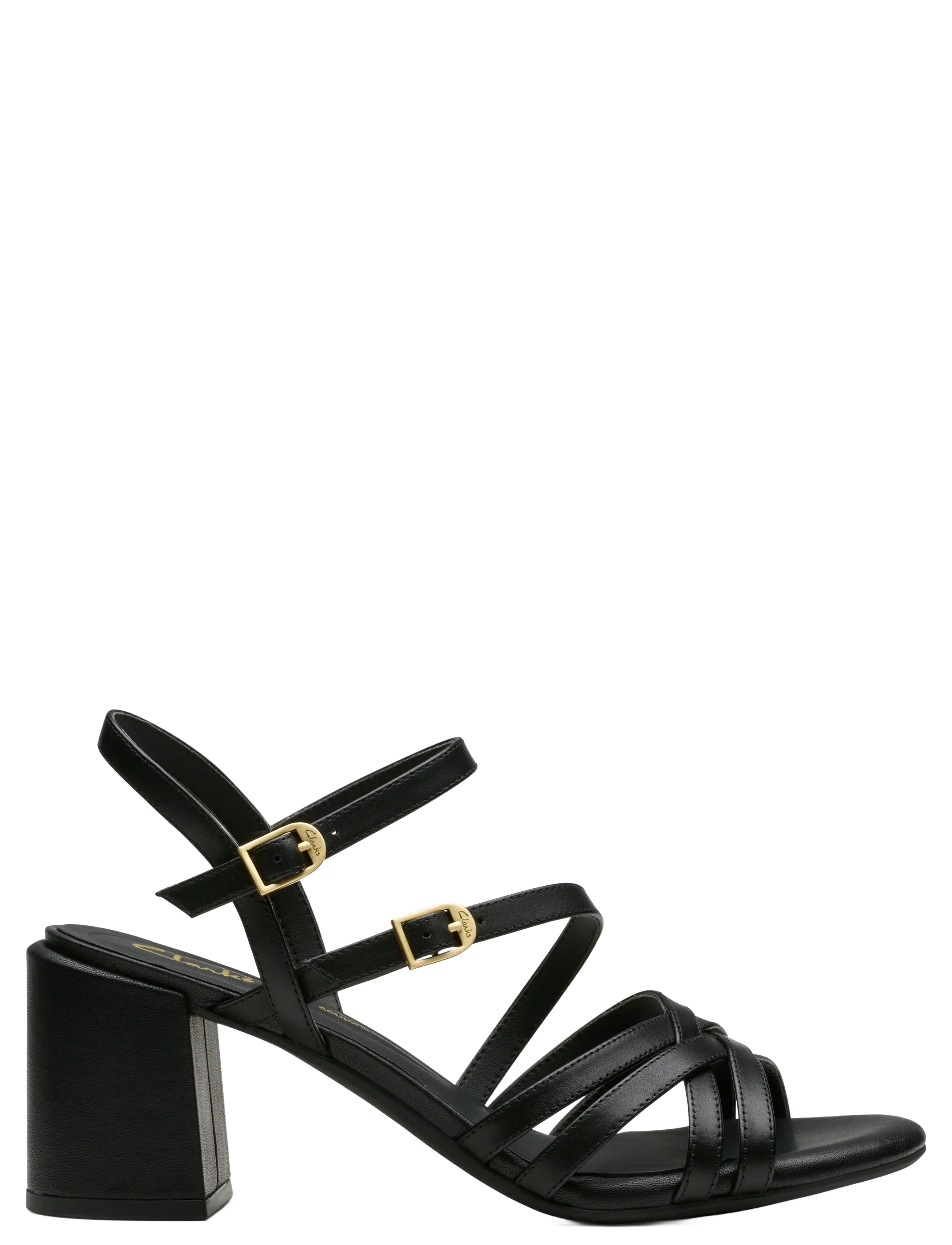 Clarks - Ezoria Strap D - festtøj til outletpriser - black leather - 2