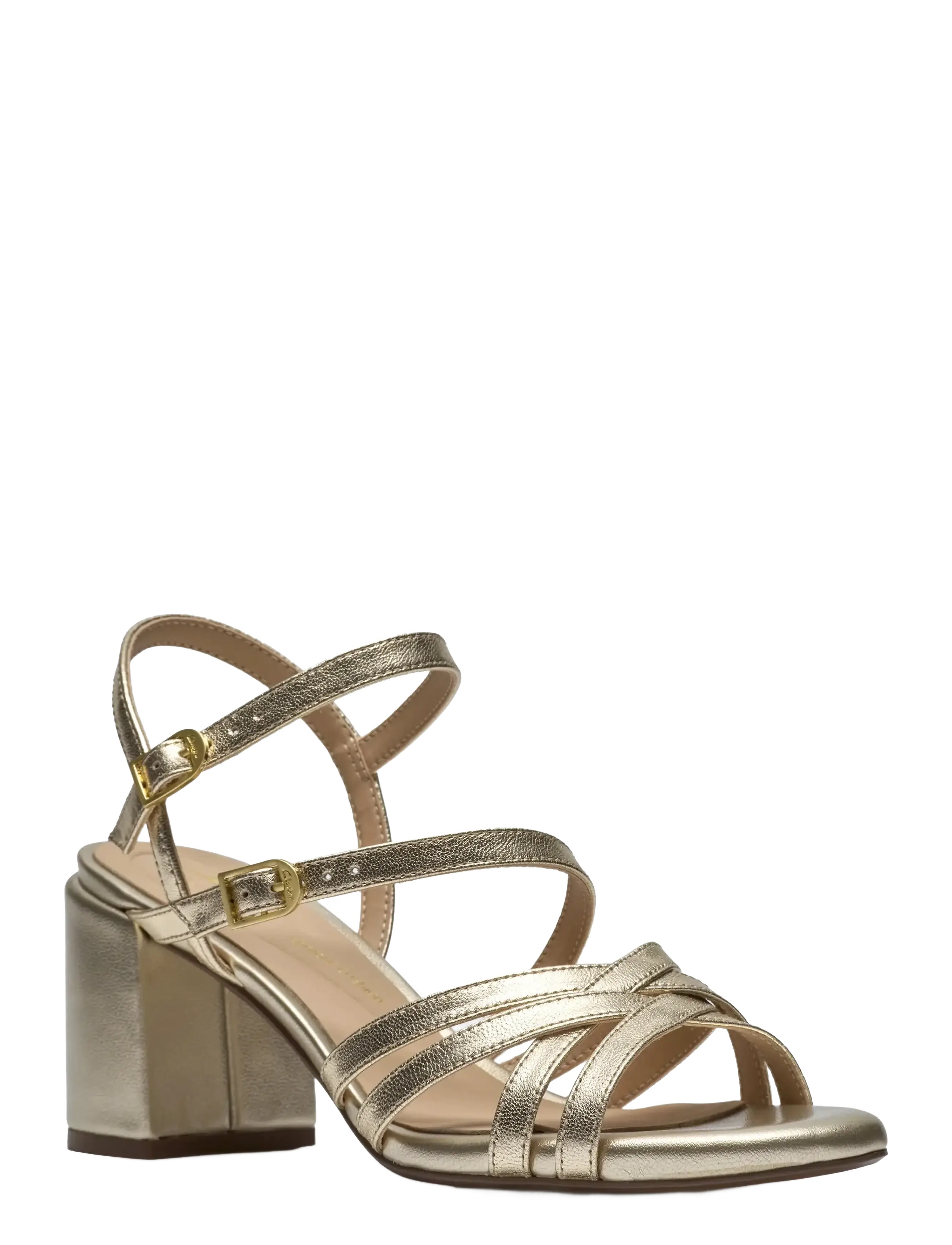 Clarks Ezoria Strap D - Högklackade skor - GOLD LEATHER / gold