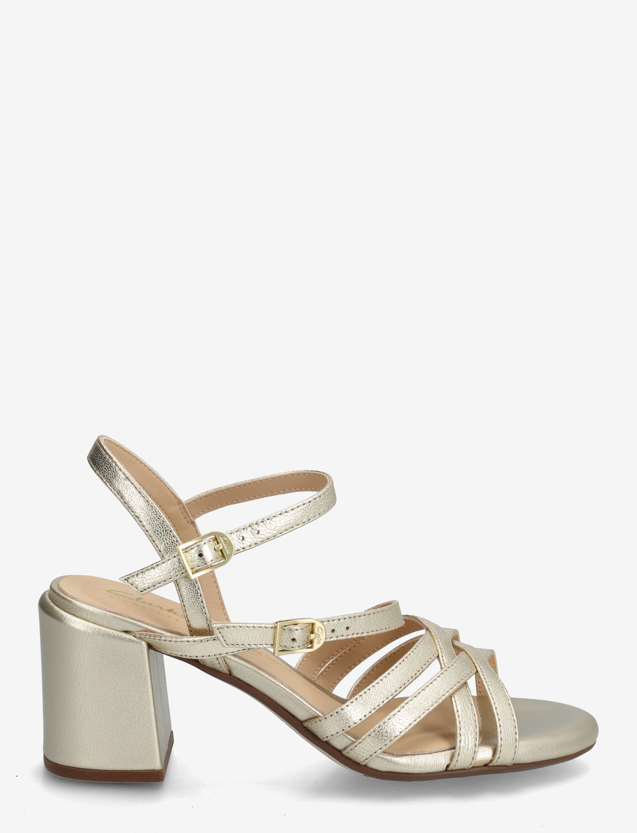 Clarks - Ezoria Strap D - sandaler med hæl - gold leather - 1