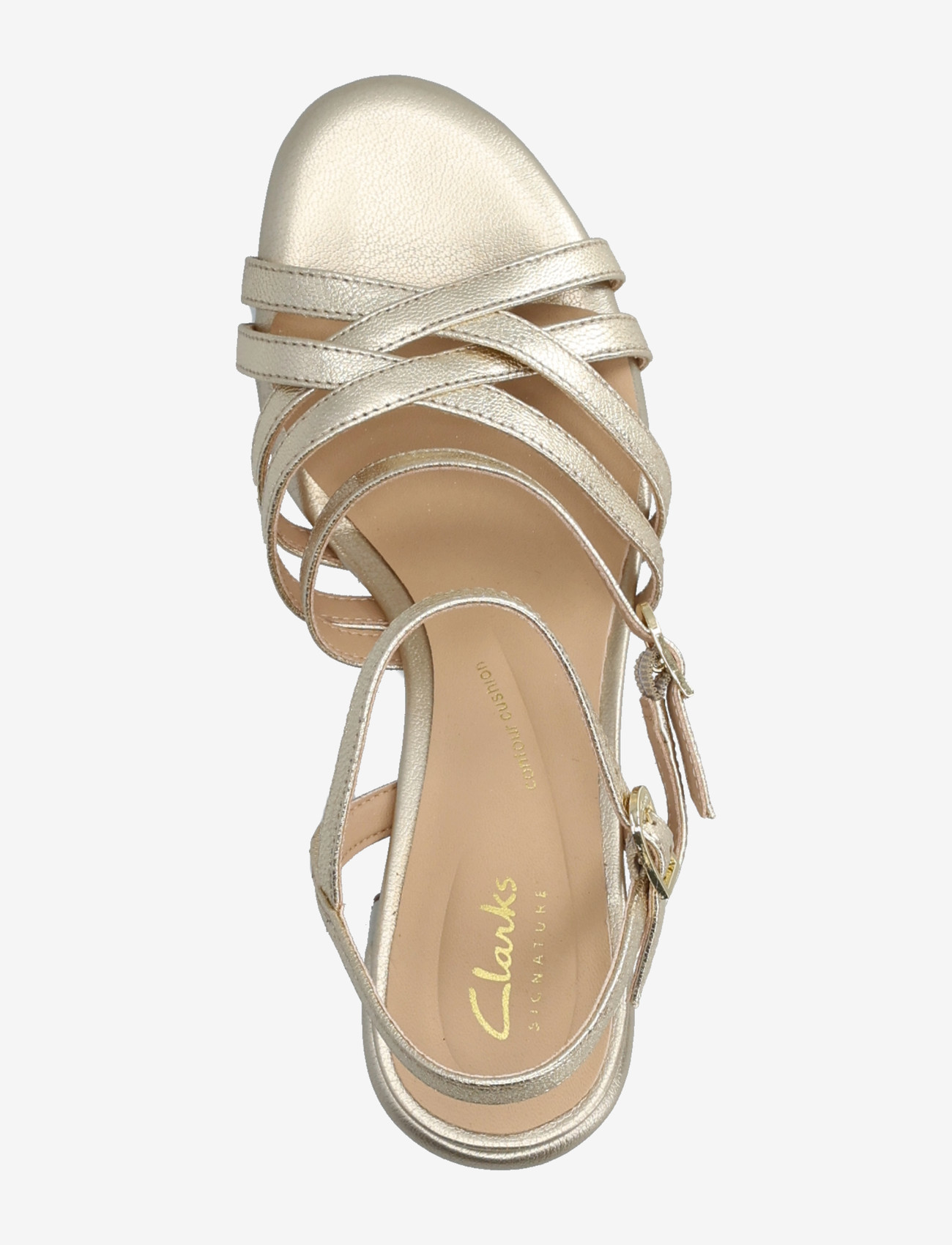 Clarks - Ezoria Strap D - sandaler med hæl - gold leather - 3