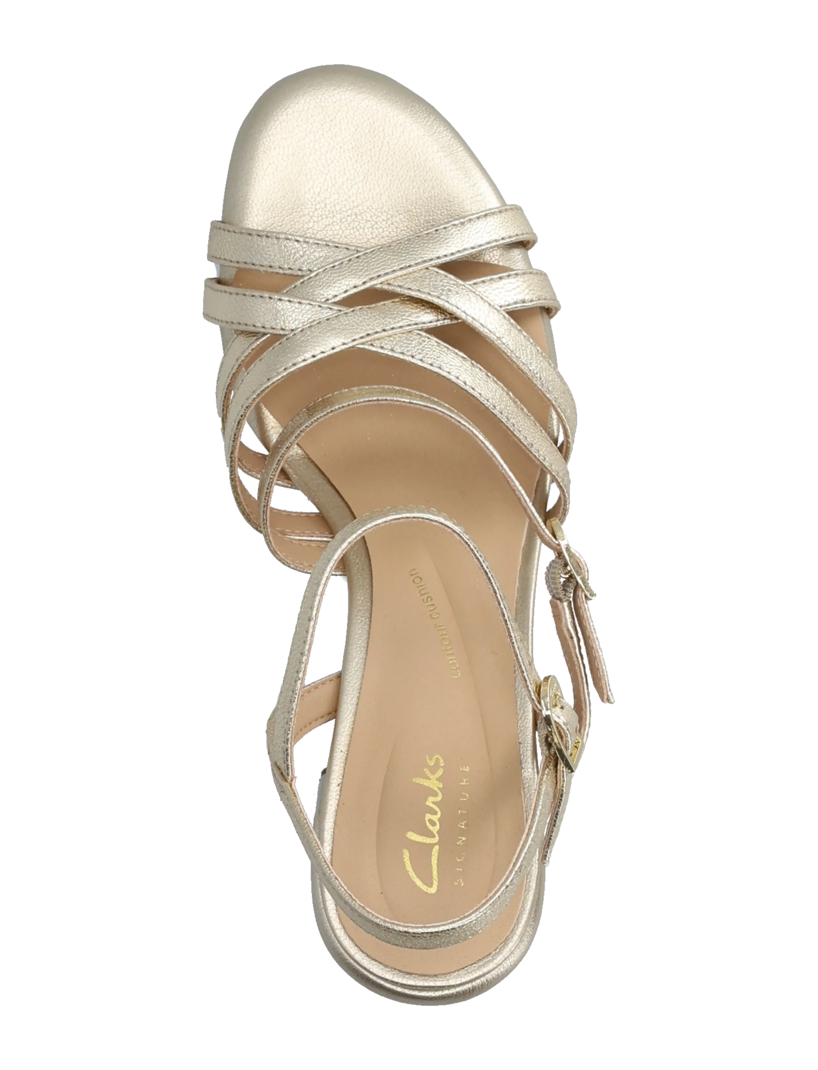 Clarks - Ezoria Strap D - kontsaga sandaalid - gold leather - 3