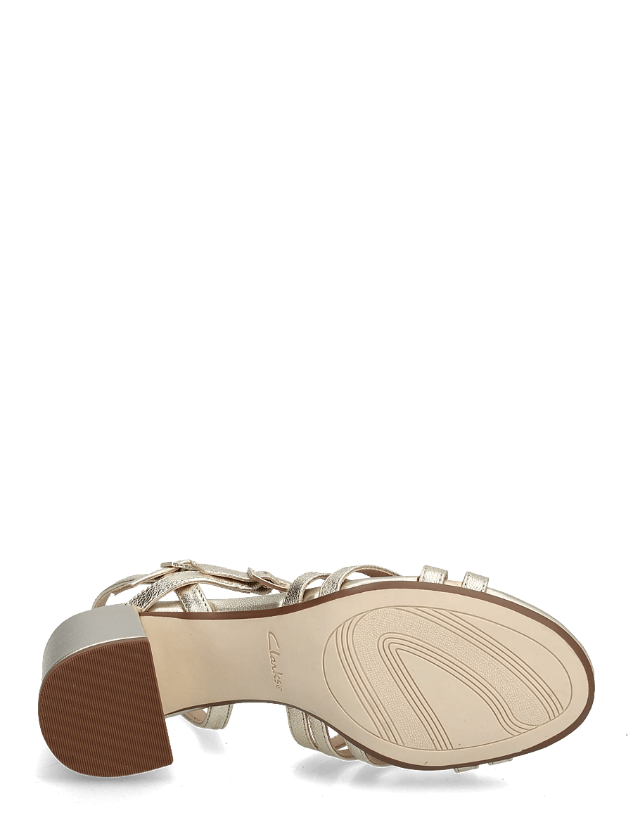 Clarks - Ezoria Strap D - kontsaga sandaalid - gold leather - 4