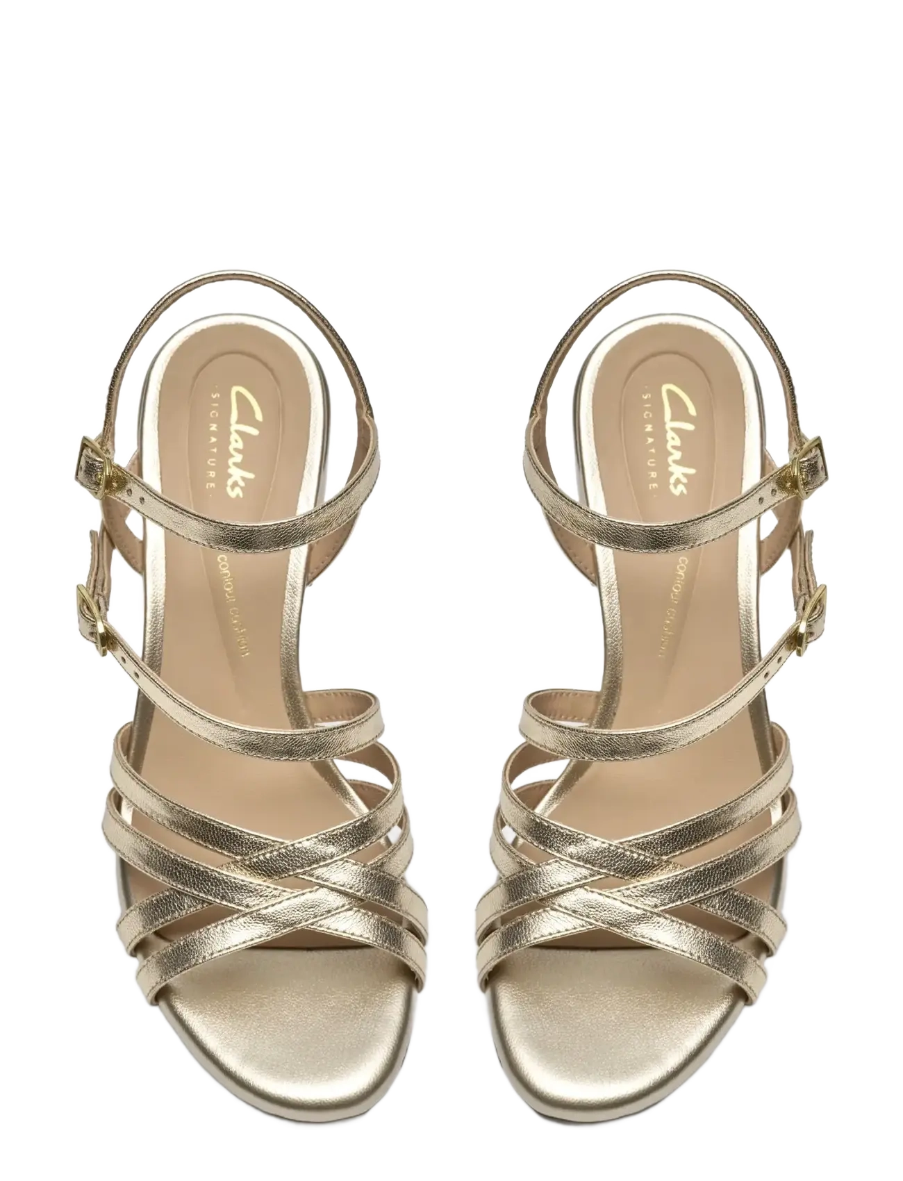 Clarks - Ezoria Strap D - kontsaga sandaalid - gold leather - 5