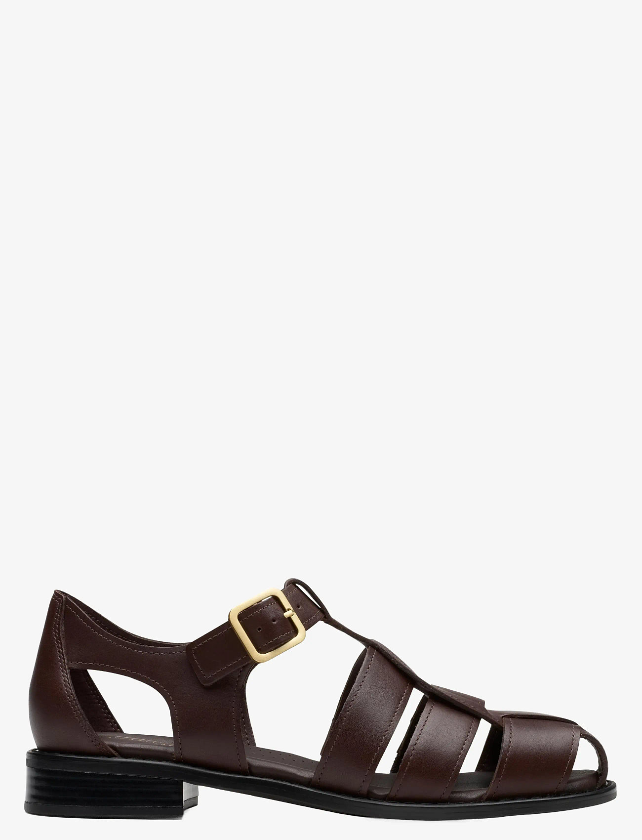 Clarks - Hana Sun D - platta sandaler - dark brown lea - 0