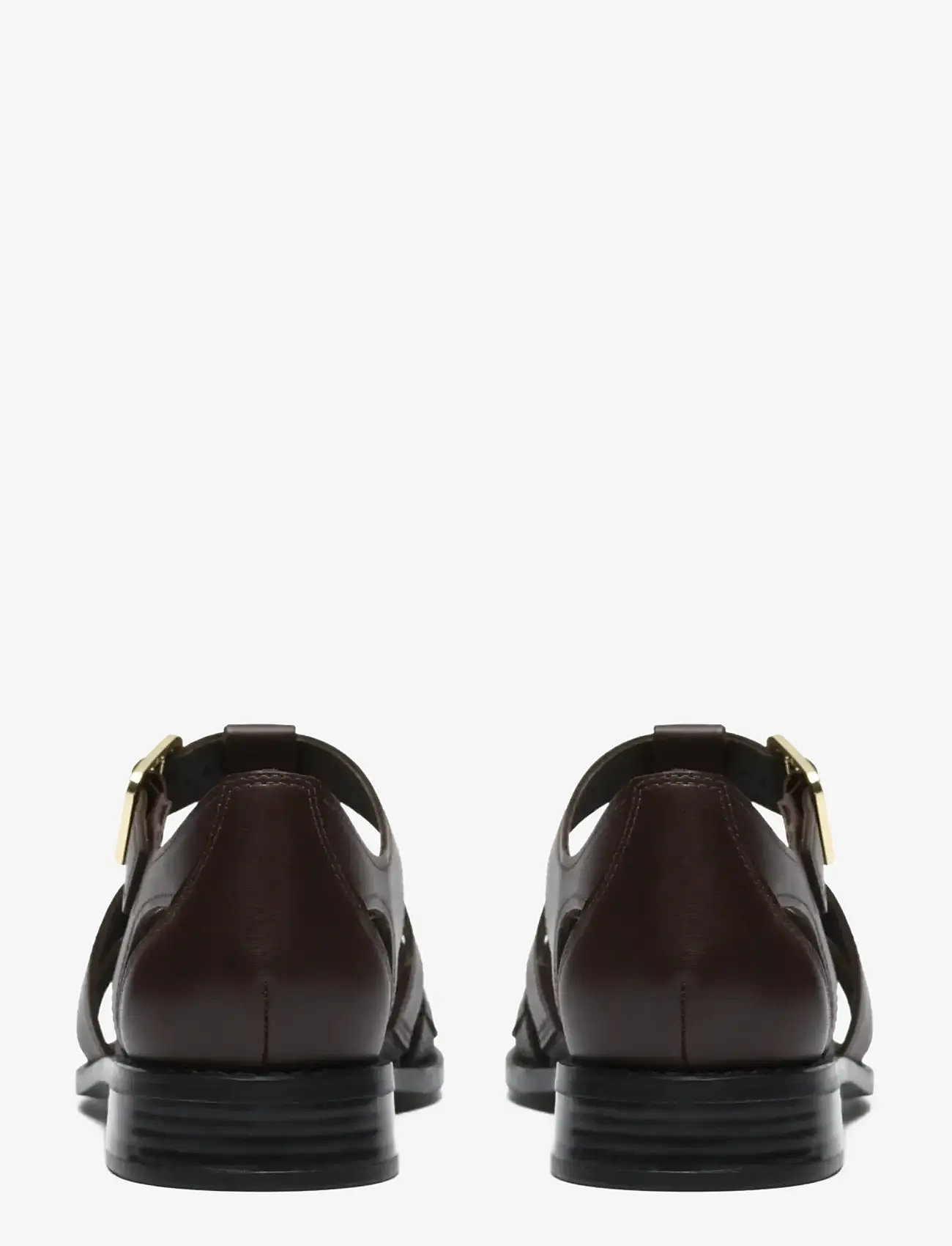 Clarks - Hana Sun D - platta sandaler - dark brown lea - 1