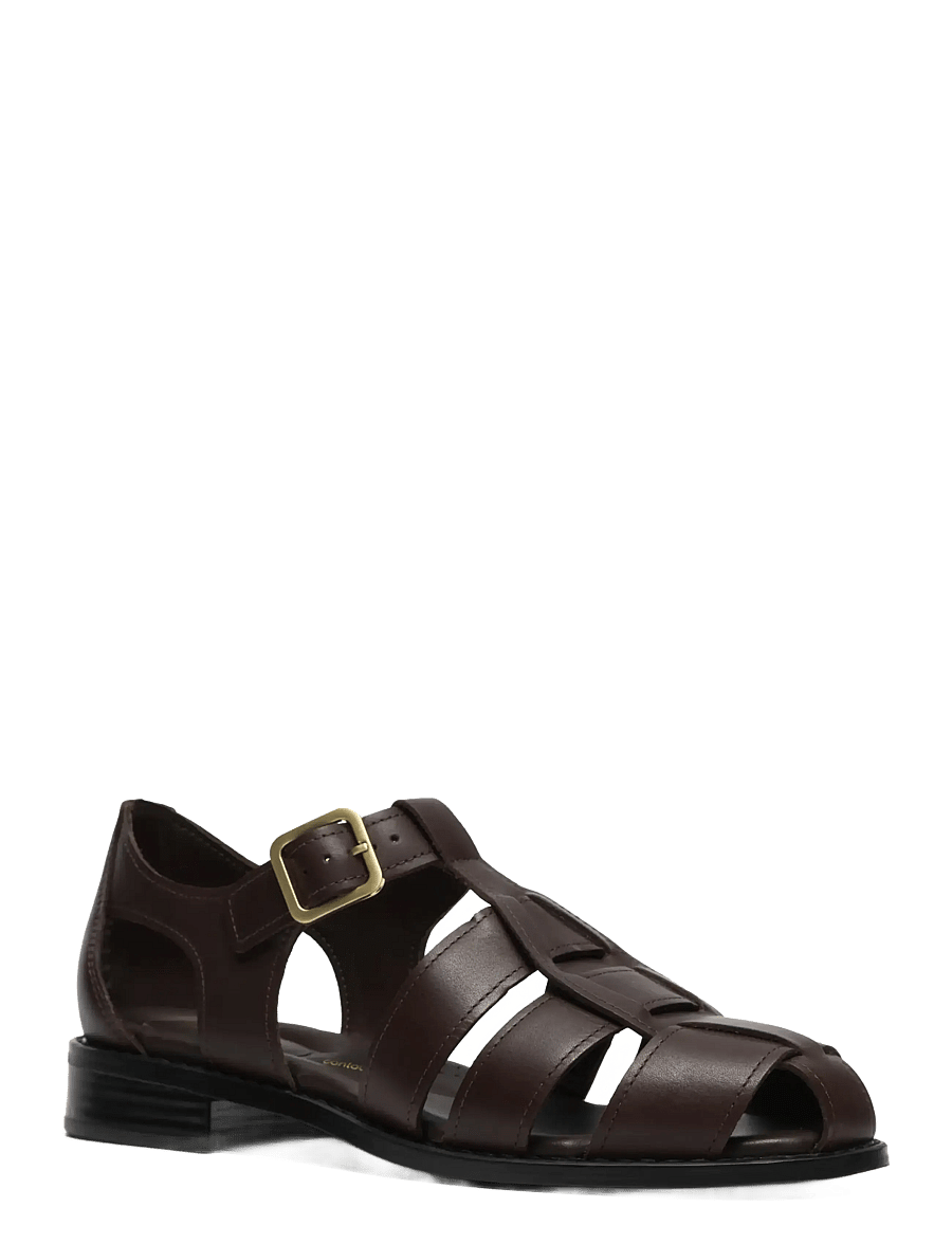 Clarks - Hana Sun D - flache sandalen - dark brown lea - 2