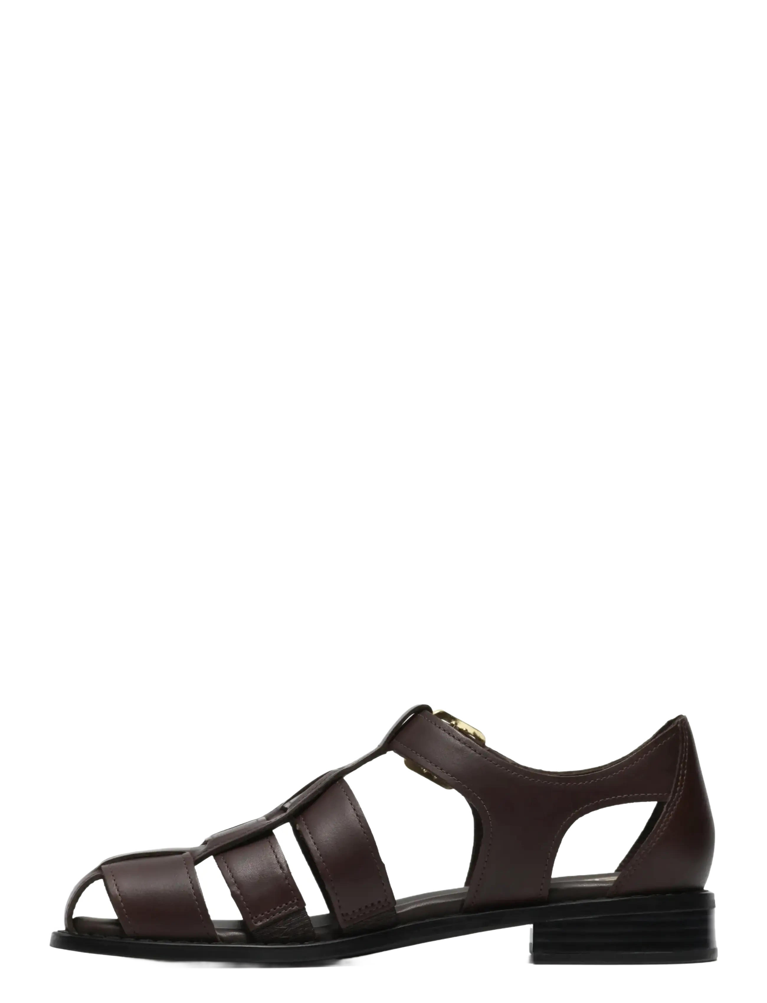 Clarks - Hana Sun D - flache sandalen - dark brown lea - 3