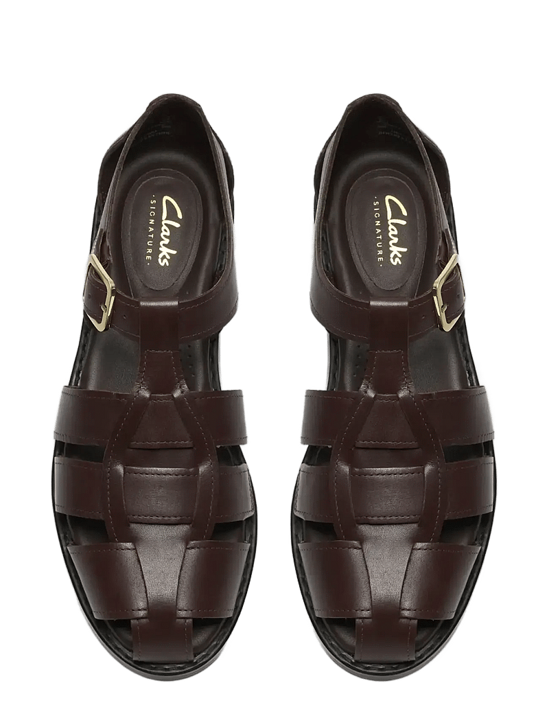 Clarks - Hana Sun D - matalat sandaalit - dark brown lea - 5