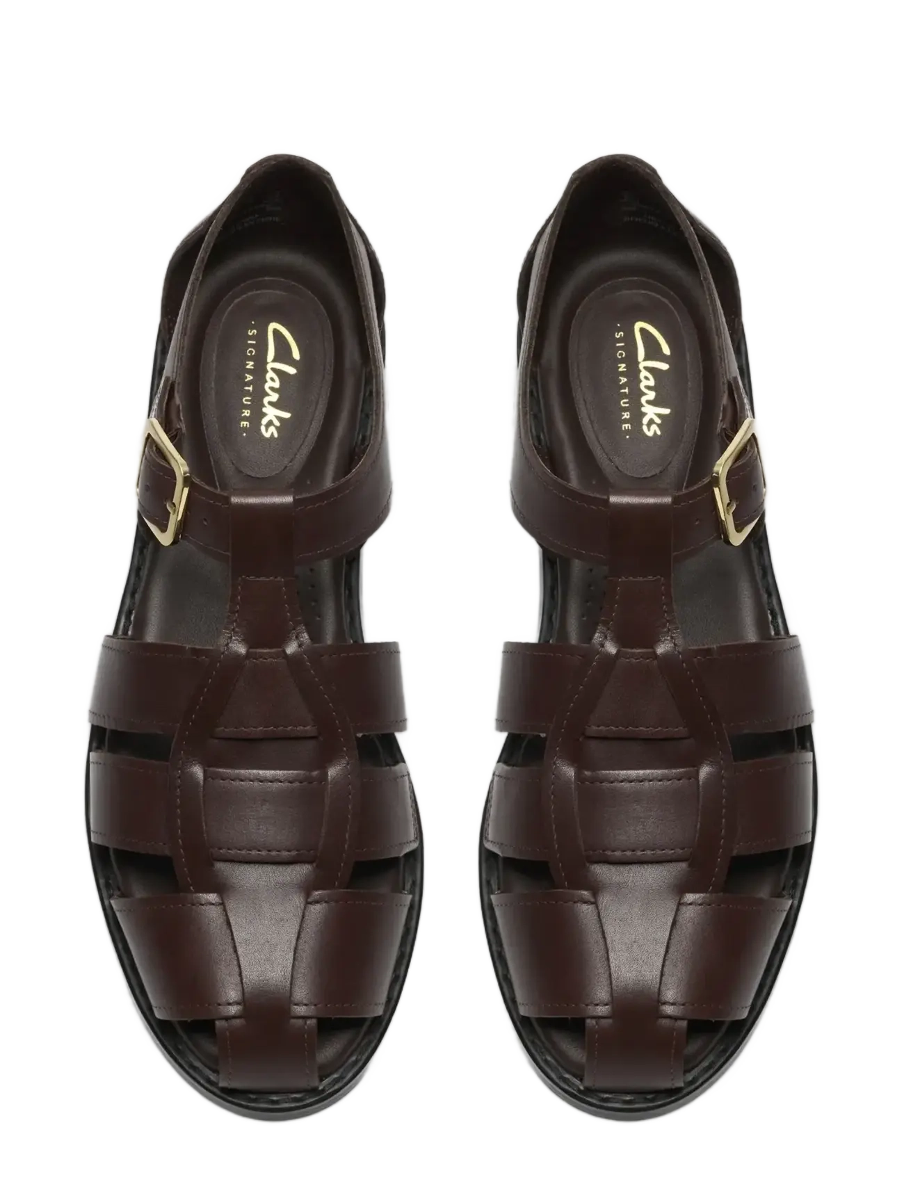 Clarks - Hana Sun D - flache sandalen - dark brown lea - 5
