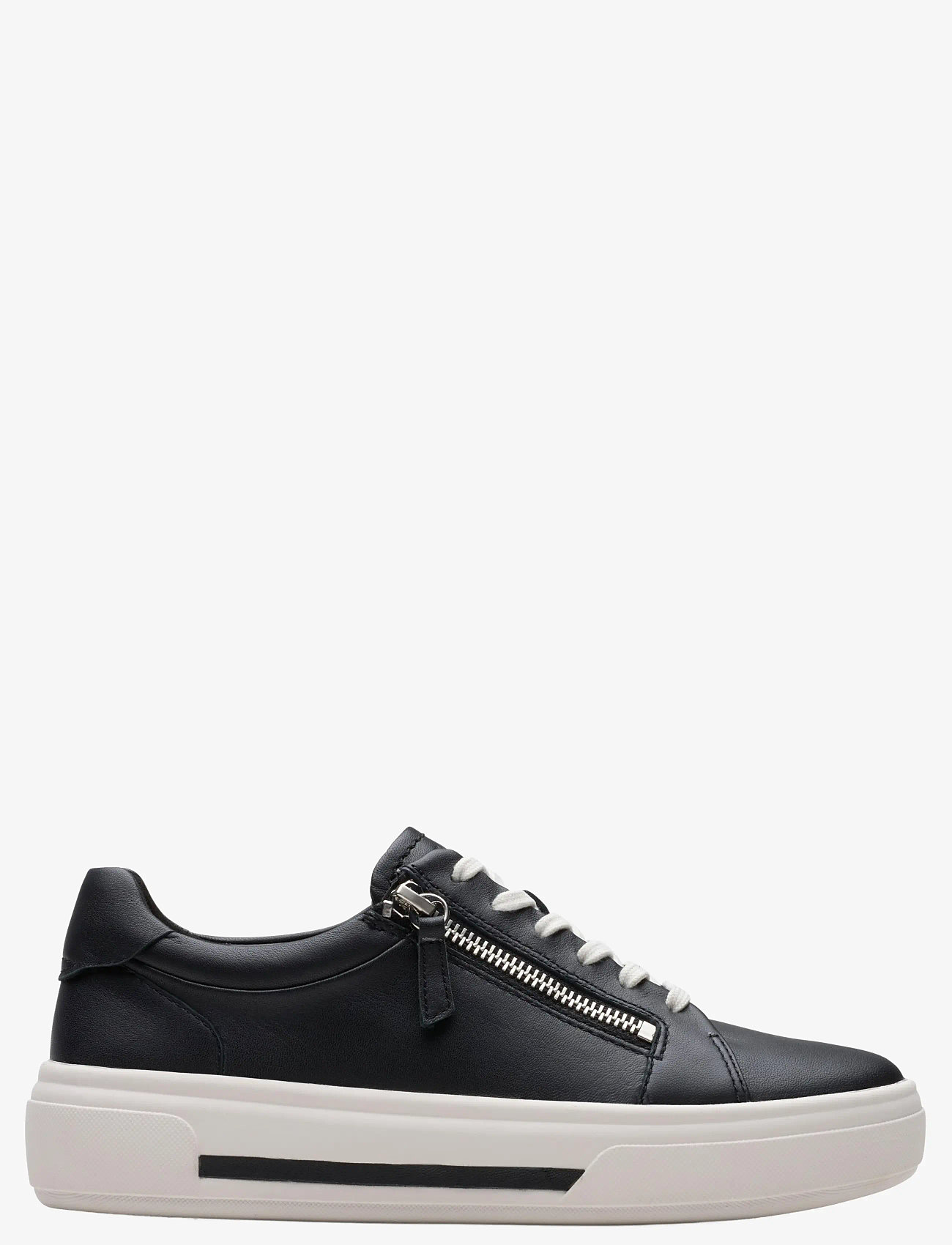 Clarks - Hollyrose Zip D - lave sneakers - black leather - 0