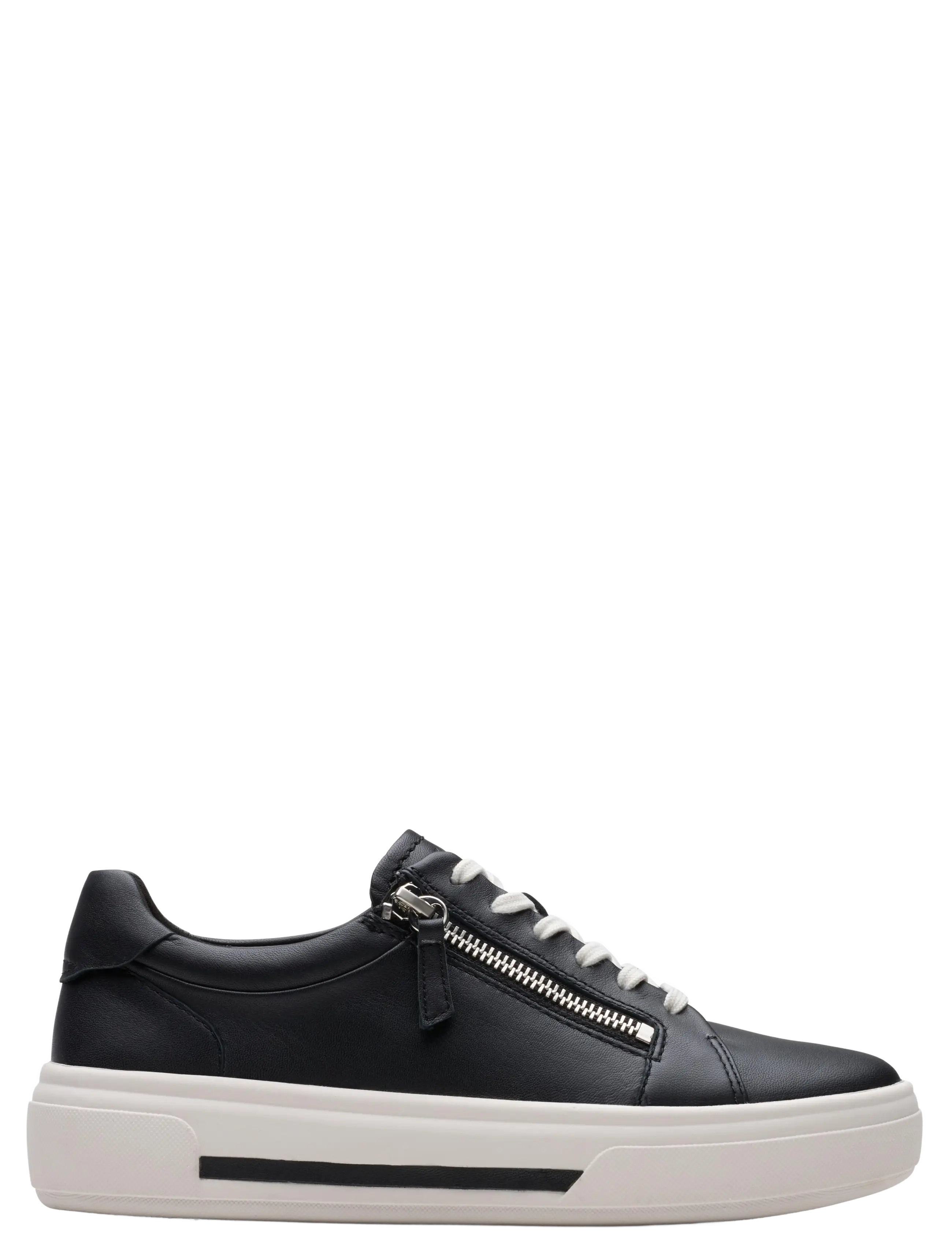 Clarks Hollyrose Zip D - Schoenen - BLACK LEATHER / black