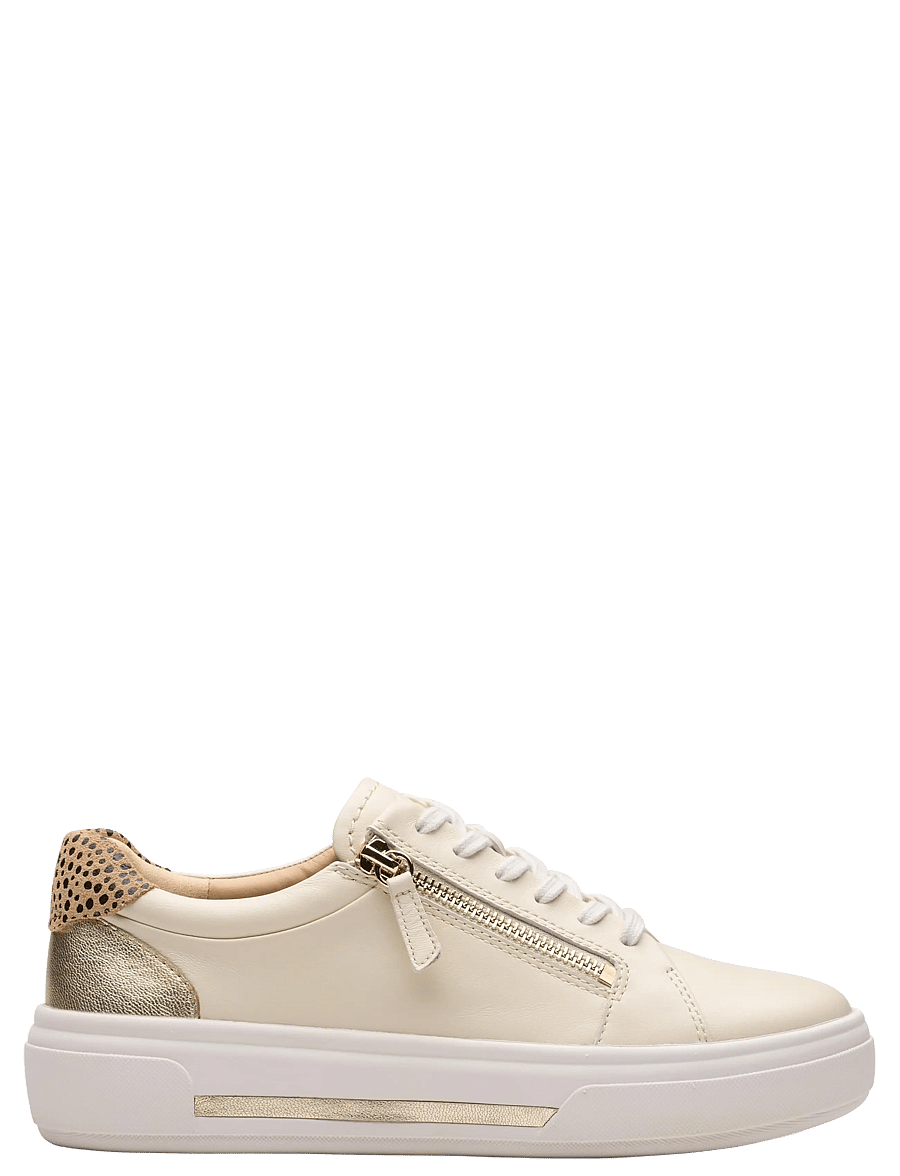 Clarks - Hollyrose Zip D - låga sneakers - cream multi - 0